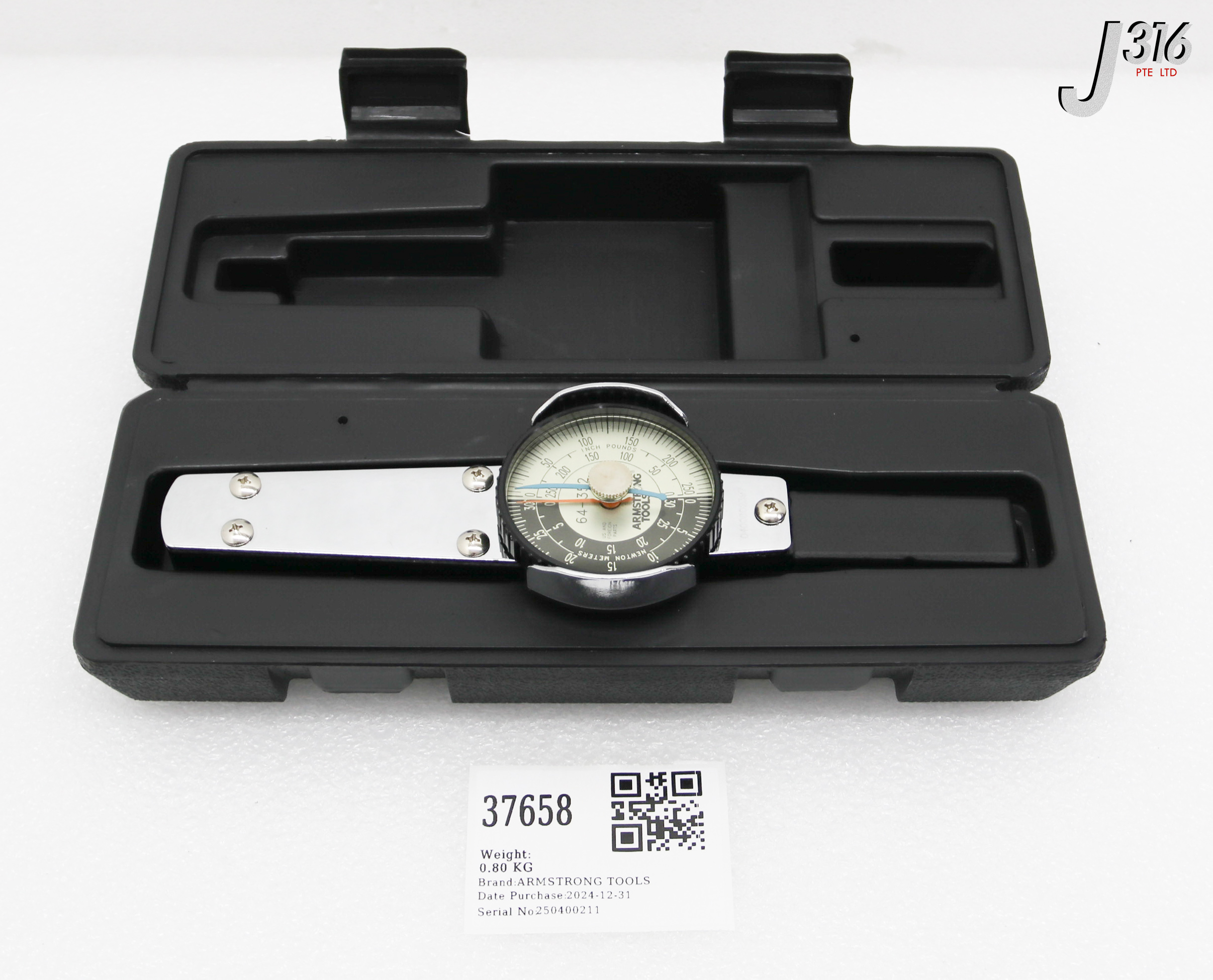 37658 ARMSTRONG TOOLS TORQUE WRENCH DIAL TYPE 3/8" DRIVE 64-352
