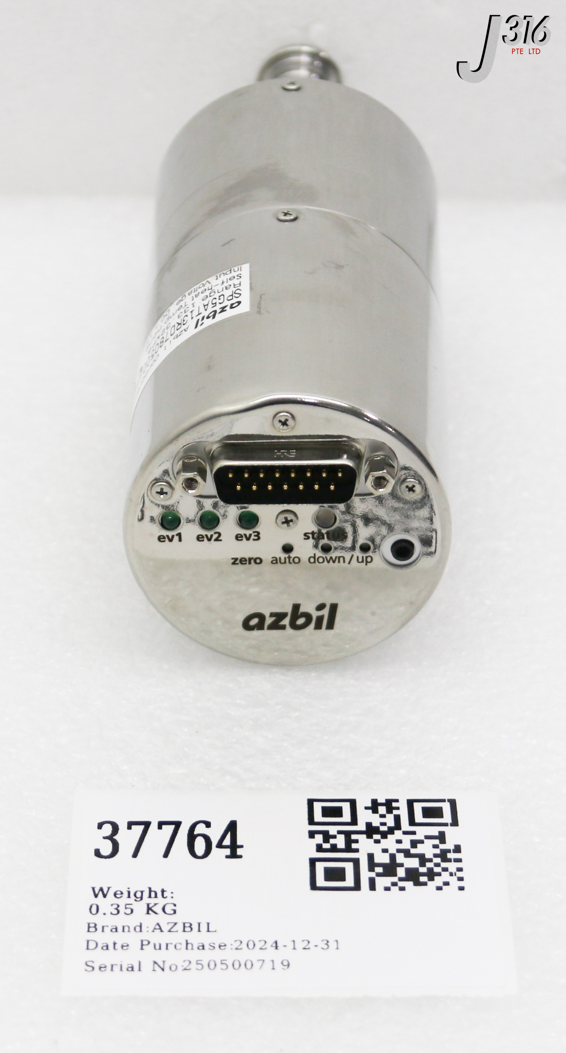 37764 AZBIL VACUUM DIAPHGRAM GAUGE, RANGE: 133.32KPA SPG5AT13RD780500