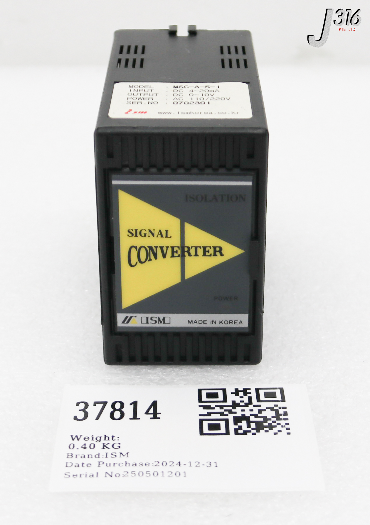 37814 ISM ISOLATION SIGNAL CONVERTER MSC-A-5-1