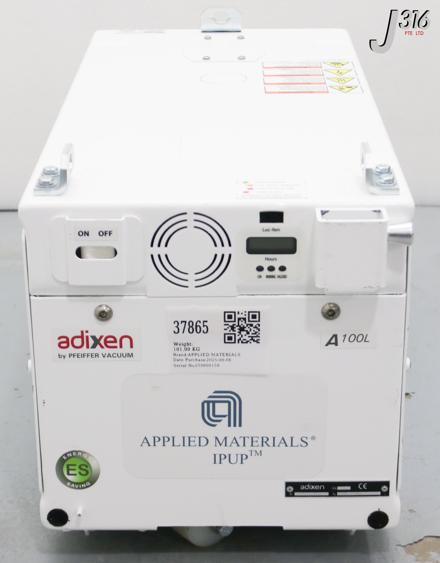 37865 APPLIED MATERIALS IPUP DRY PUMP, ADIXEN, TYPE: A100L51384, AMAT: 0190-30683 A100L