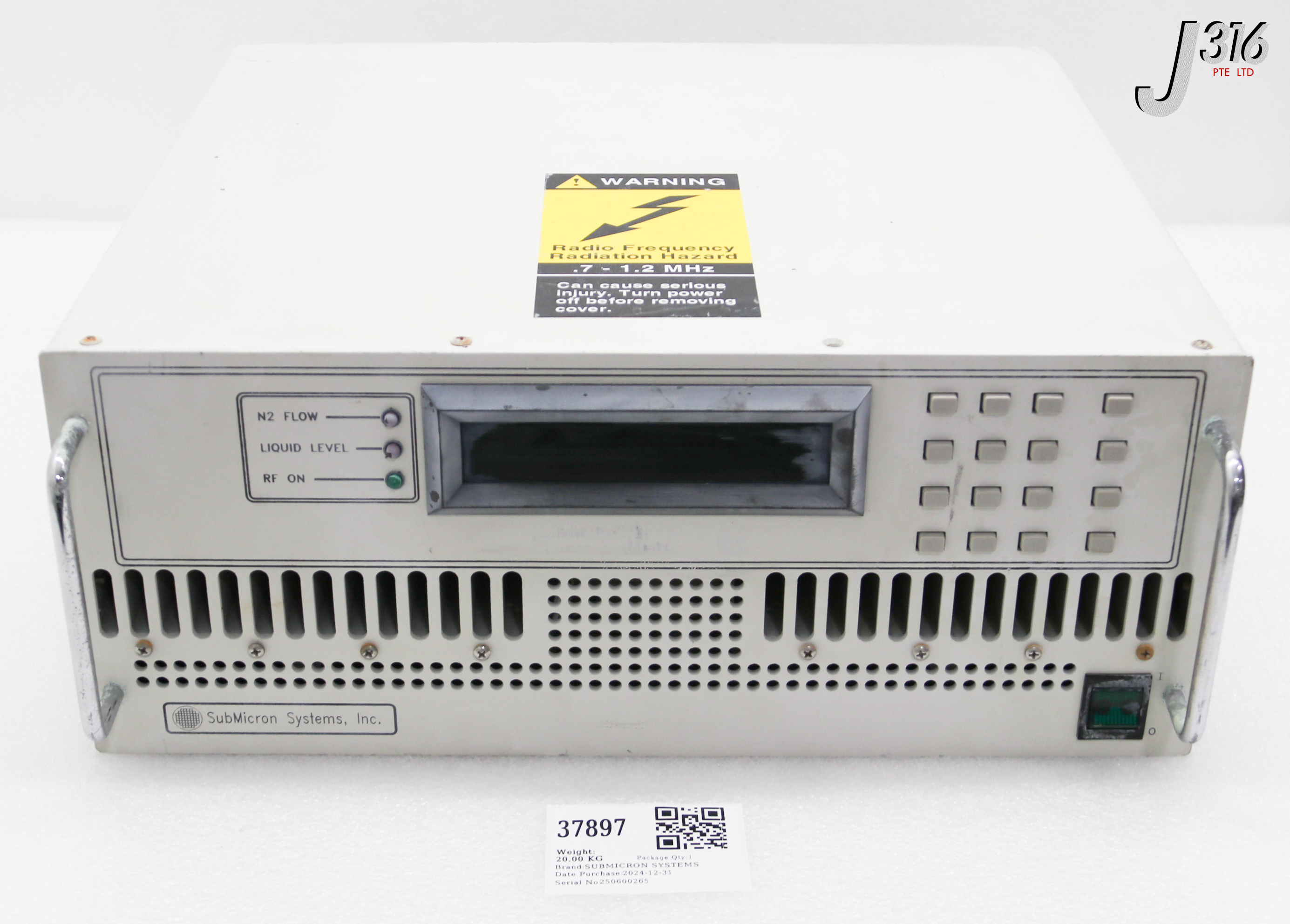 37897 SUBMICRON SYSTEMS LAMBDA RF SYSTEMS, RF GENERATOR, 161961(PARTS) SPA400D-1