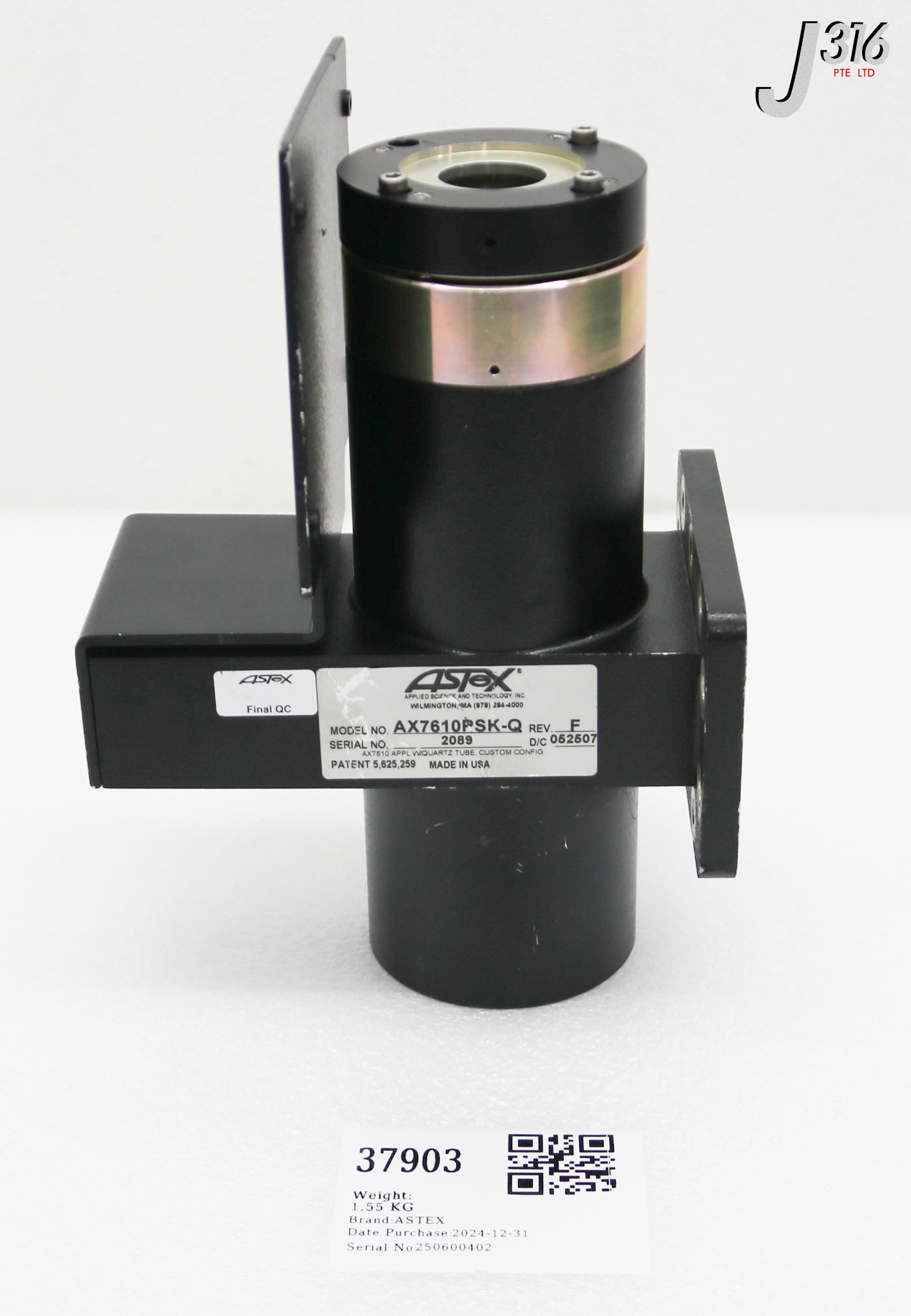 37903 ASTEX PLASMA SOURCE TUBE AX7610PSK-Q