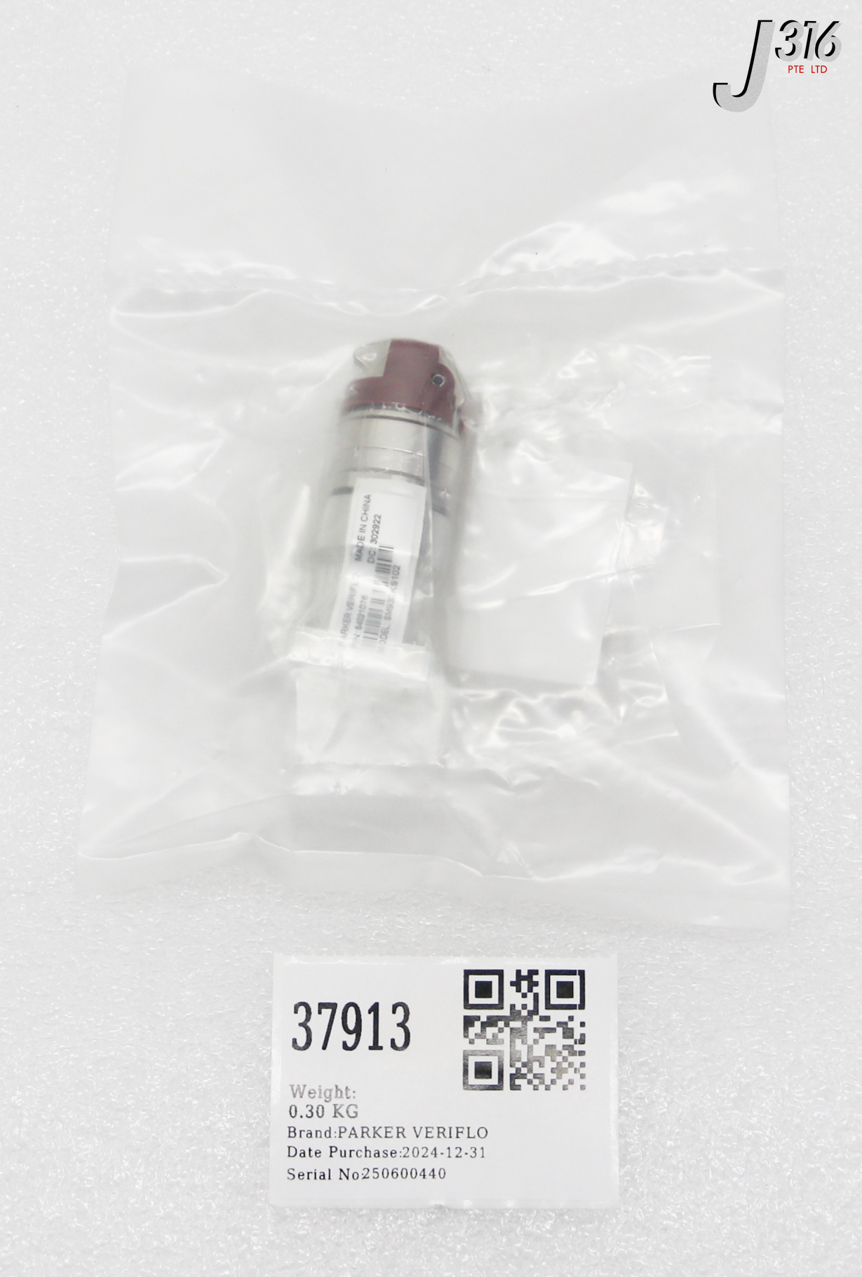 37913 PARKER VERIFLO SURFACE MOUNT DIAPHRAGM VALVE, P/N: 54021076 (NEW) SM930KS102