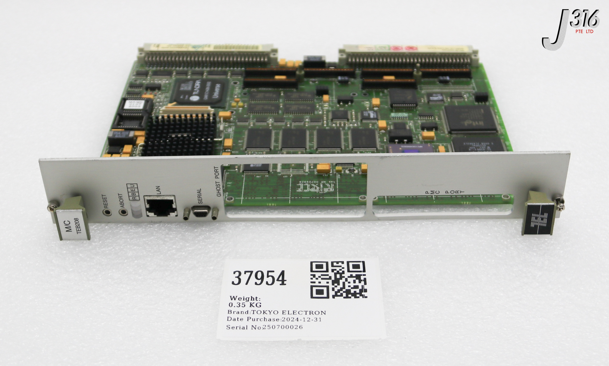 37954 FORCE COMPUTERS PCB, TOKYO ELECTRON, M/C TEB208, P/N: 108227 PPC/POWERCORE-6603EV/16-166-L512-4/LT1