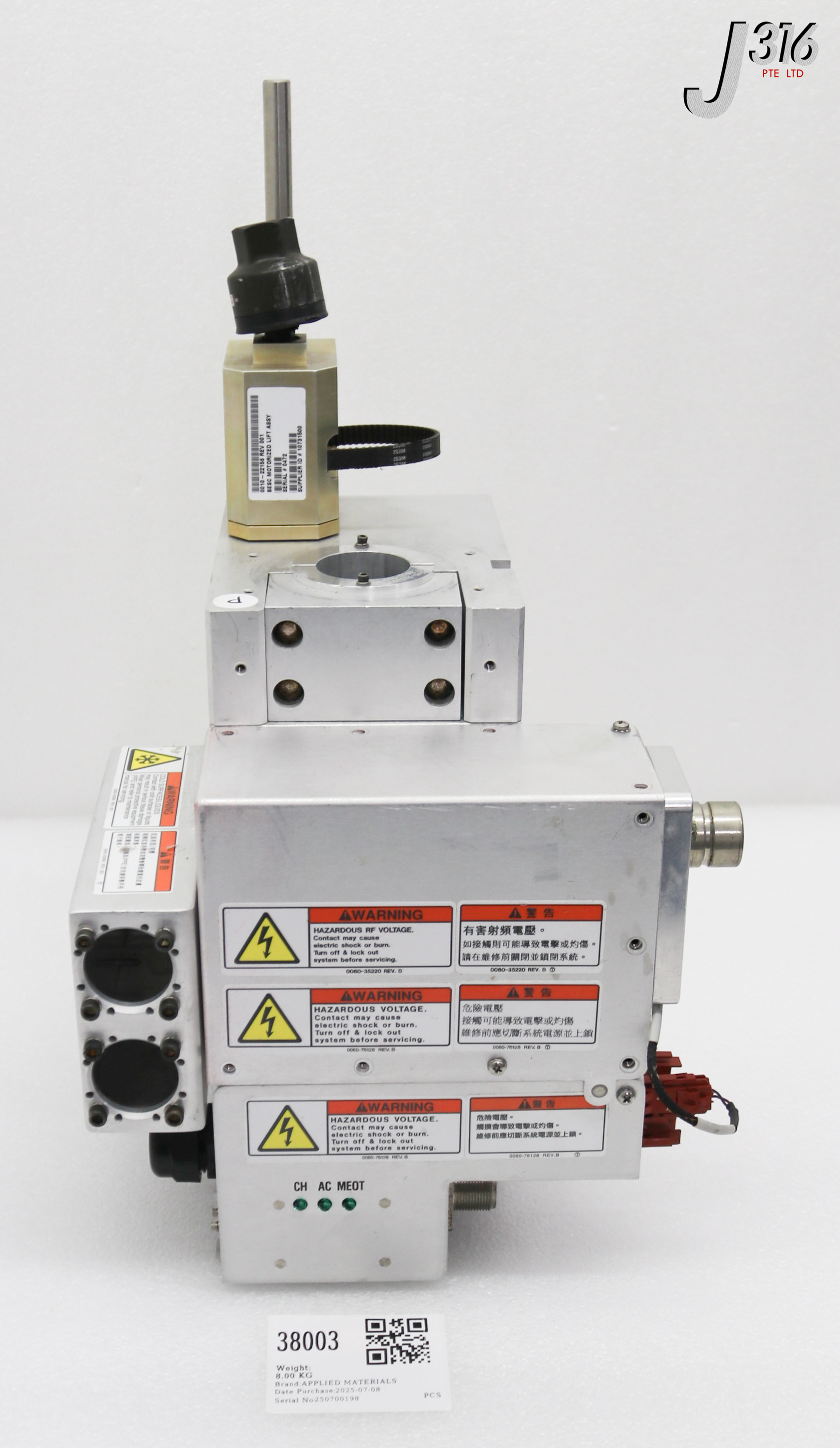 38003 APPLIED MATERIALS ASSEMBLY, BIASED ELECTRODE, AC BOX (PARTS) 0010-04561