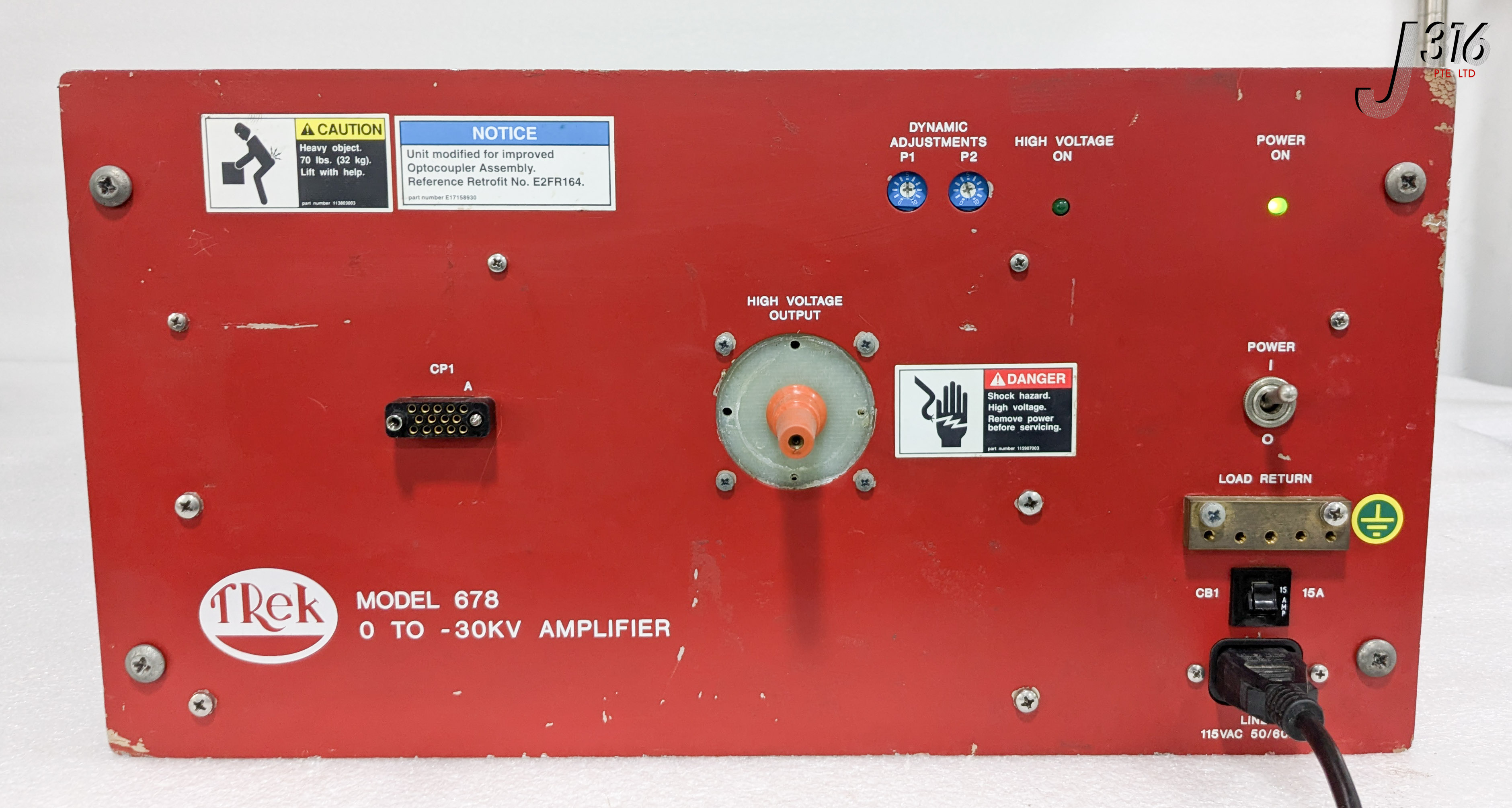 38034 TREK VARIAN, HIGH VOLTAGE AMPLIFIER 0- 30KV,  E19000790X MODEL 678