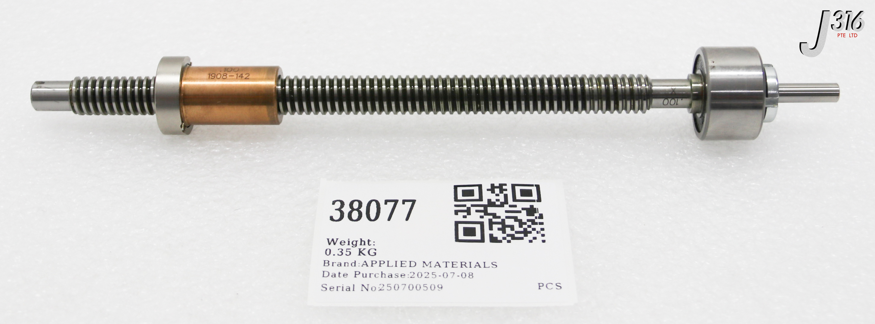 38077 APPLIED MATERIALS BRG LEAD SCREW NUT ASSY .5DX.1L 26CM 3690-03269