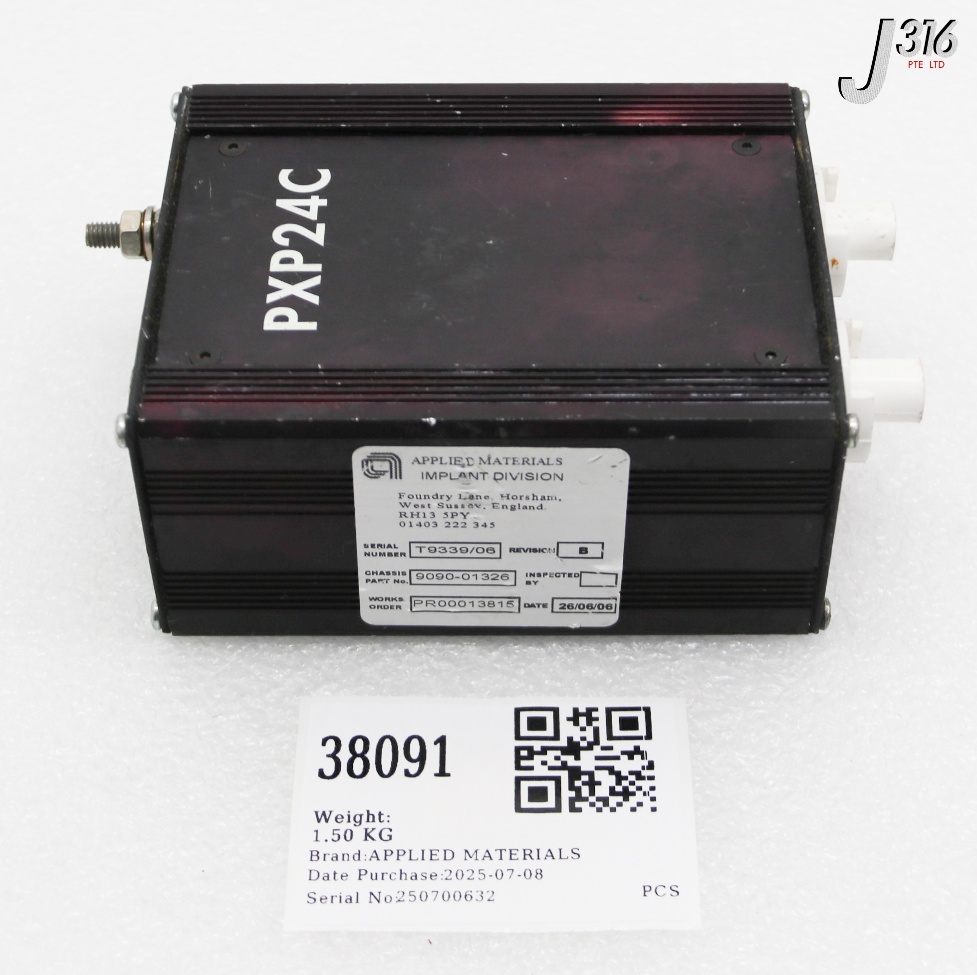 38091 APPLIED MATERIALS G3 CLAMPING SOURCE BOX ASSY, PXP24C 9090-01326