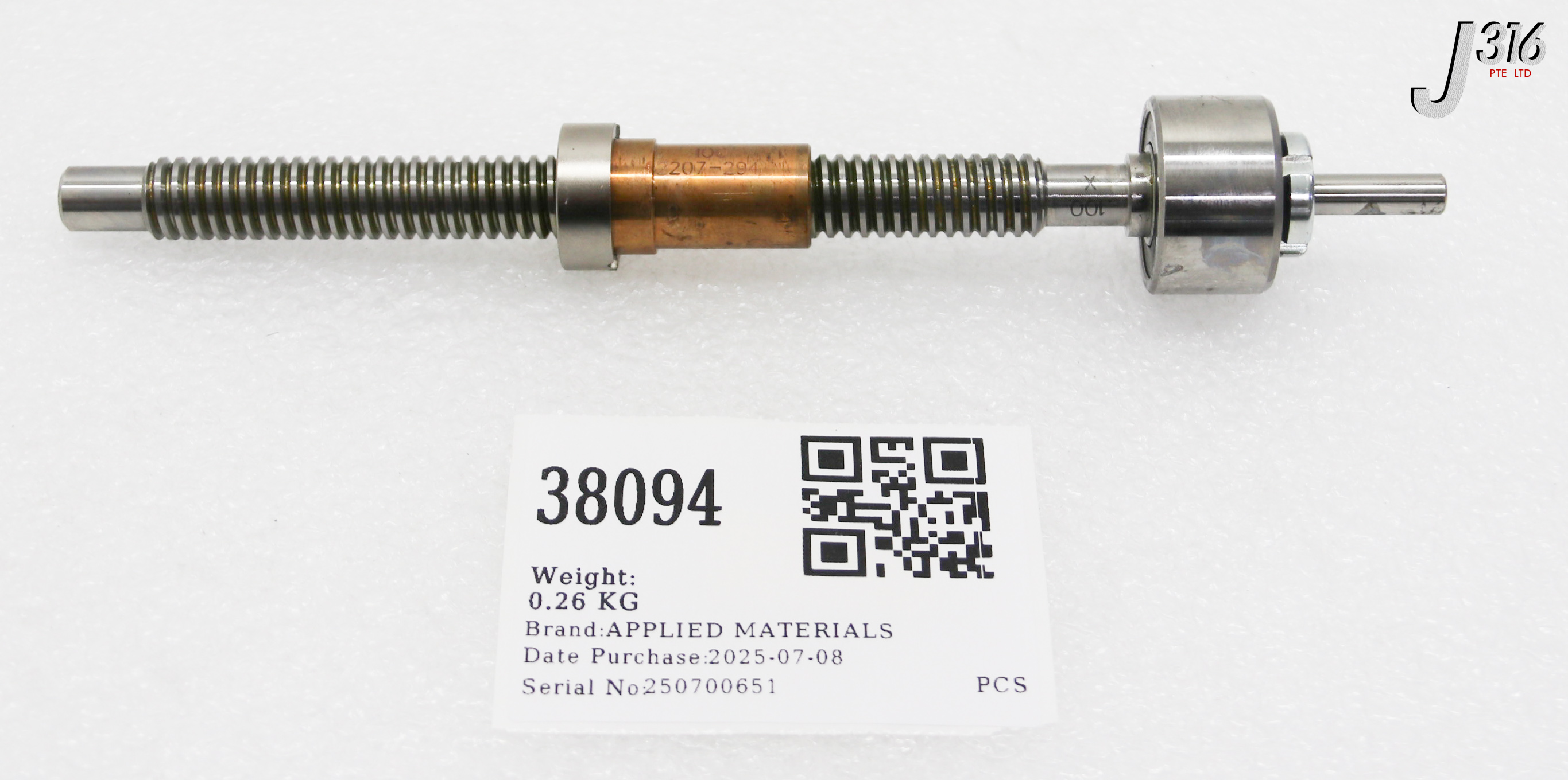 38094 APPLIED MATERIALS BRG LEAD SCREW NUT ASSY .5DX.1L 21CM 3690-03269