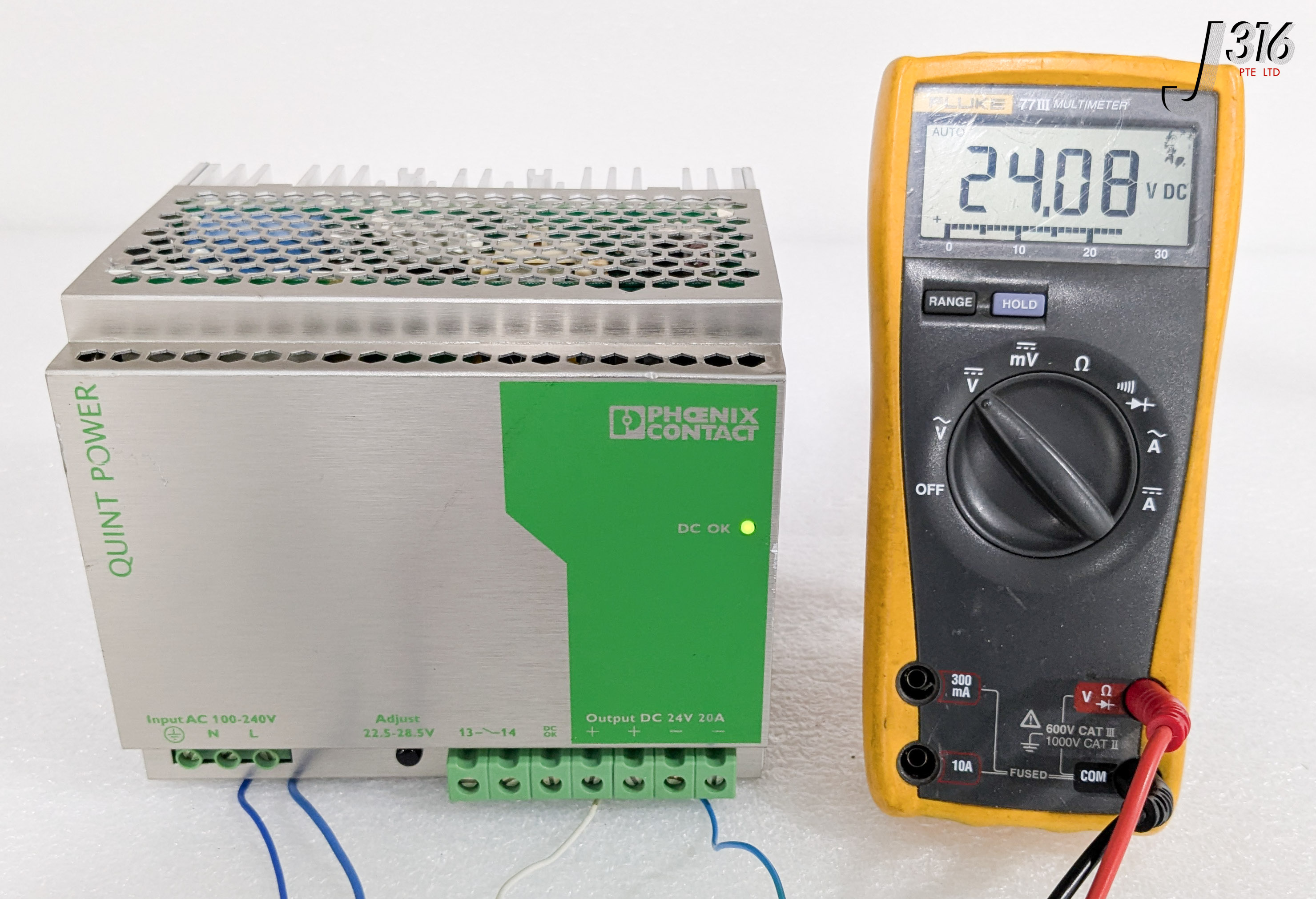 38272 PHOENIX CONTACT POWER SUPPLY UNIT, 24VDC 20A QUINT-PS-100-240AC/24DC/20