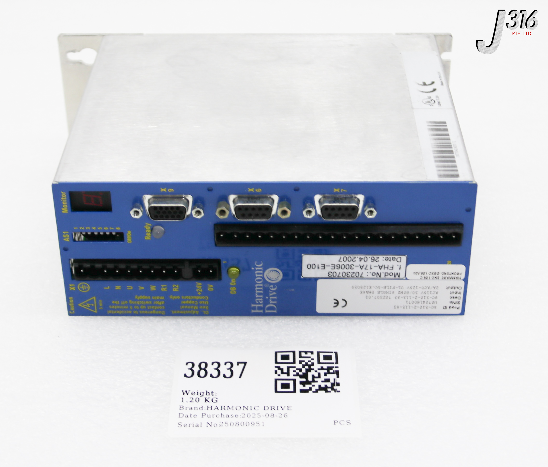 38337 HARMONIC DRIVE AC SERVO DRIVE (PARTS) SC-510-2-115-S3