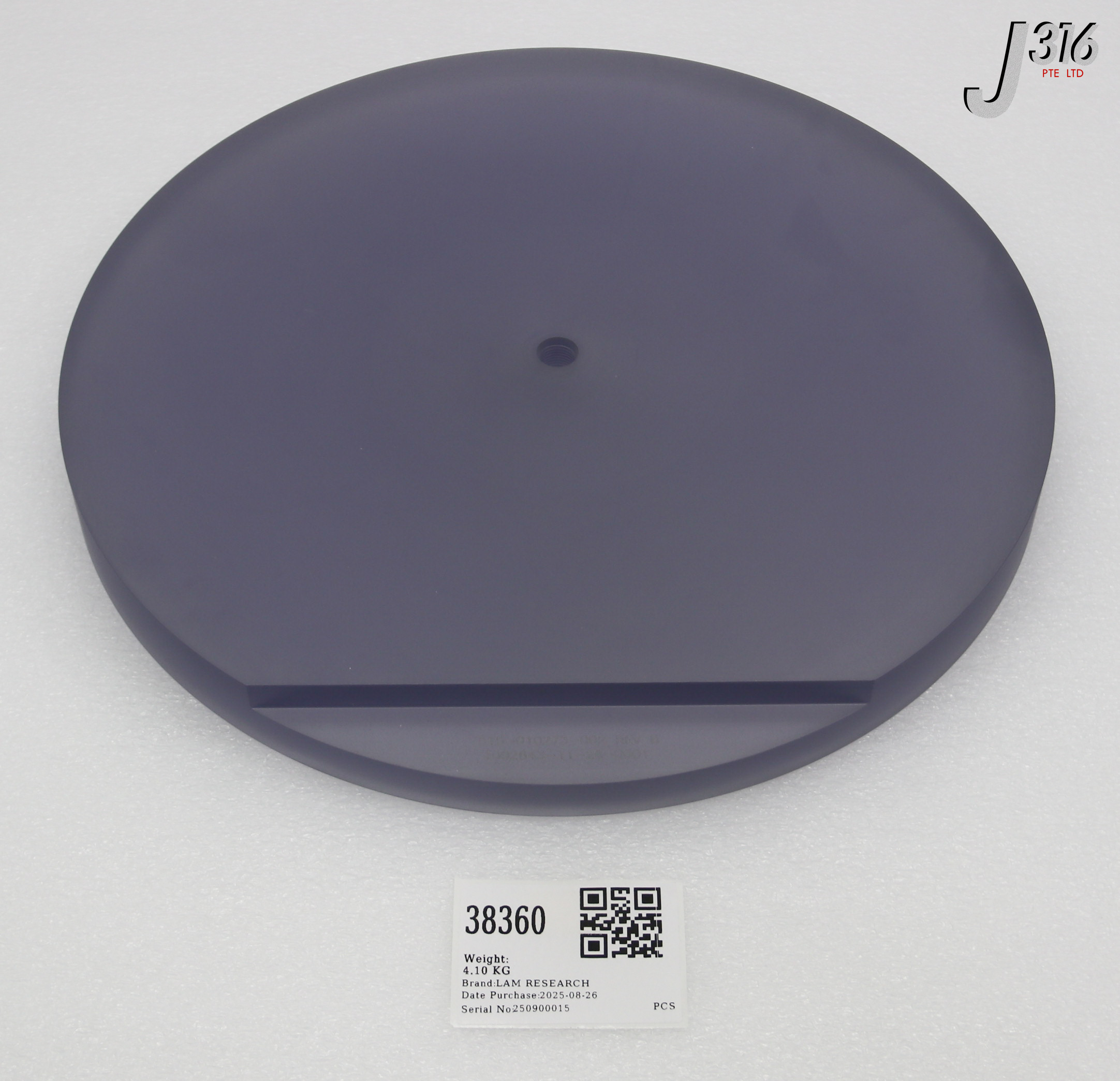 38360 LAM RESEARCH LOWER CHAMBER COVER, TOP GAS (NEW) 515-010273-002