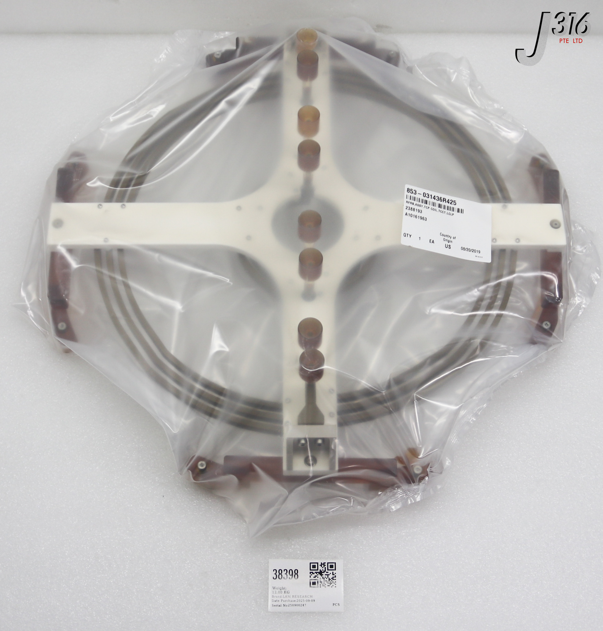 38398 LAM RESEARCH RFRB, ASSY, TCP COIL, TCCT, LCLP (NEW) 853-031436-425
