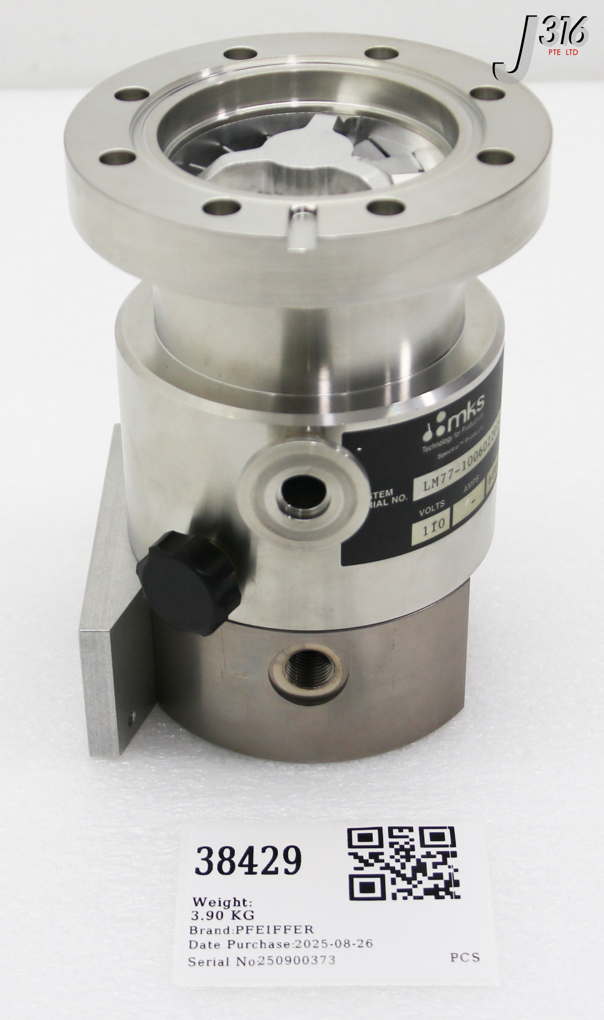 38429 PFEIFFER TURBO MOLECULAR PUMP, MKS TMU 071-003 P