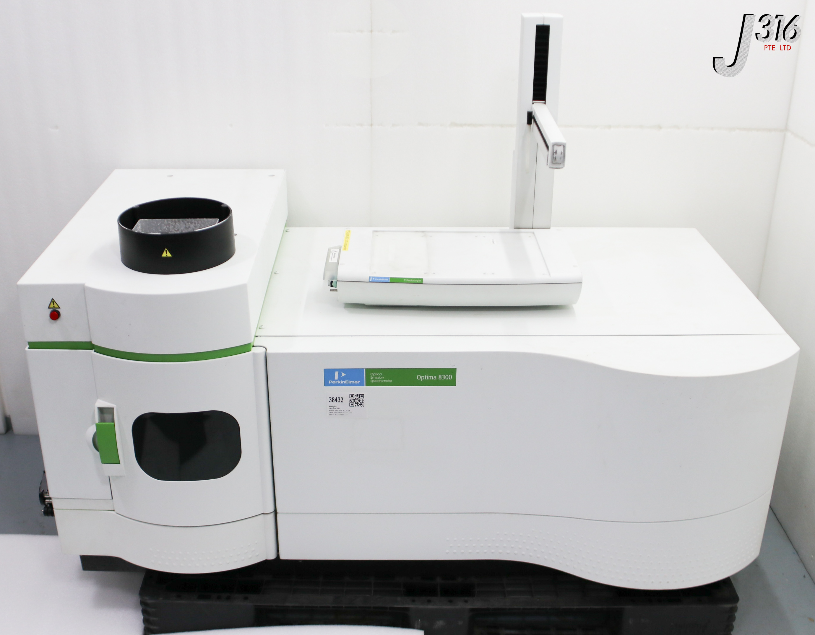 38432 PERKIN ELMER OPTICAL EMISSION SPECTROMETER W/ ATOMIC SPECTROSCOPY S10 AUTOSAMPLER OPTIMA 8300