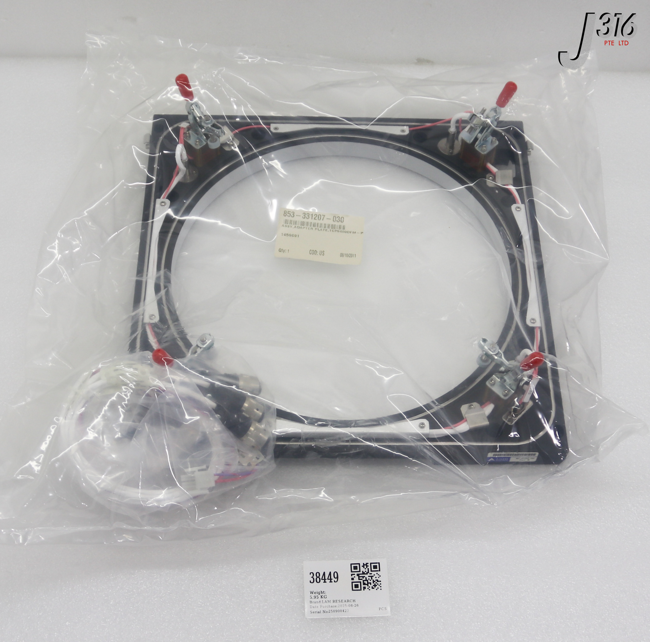 38449 LAM RESEARCH ASSY, ADAPTER PLATE (NEW) 853-331207-030