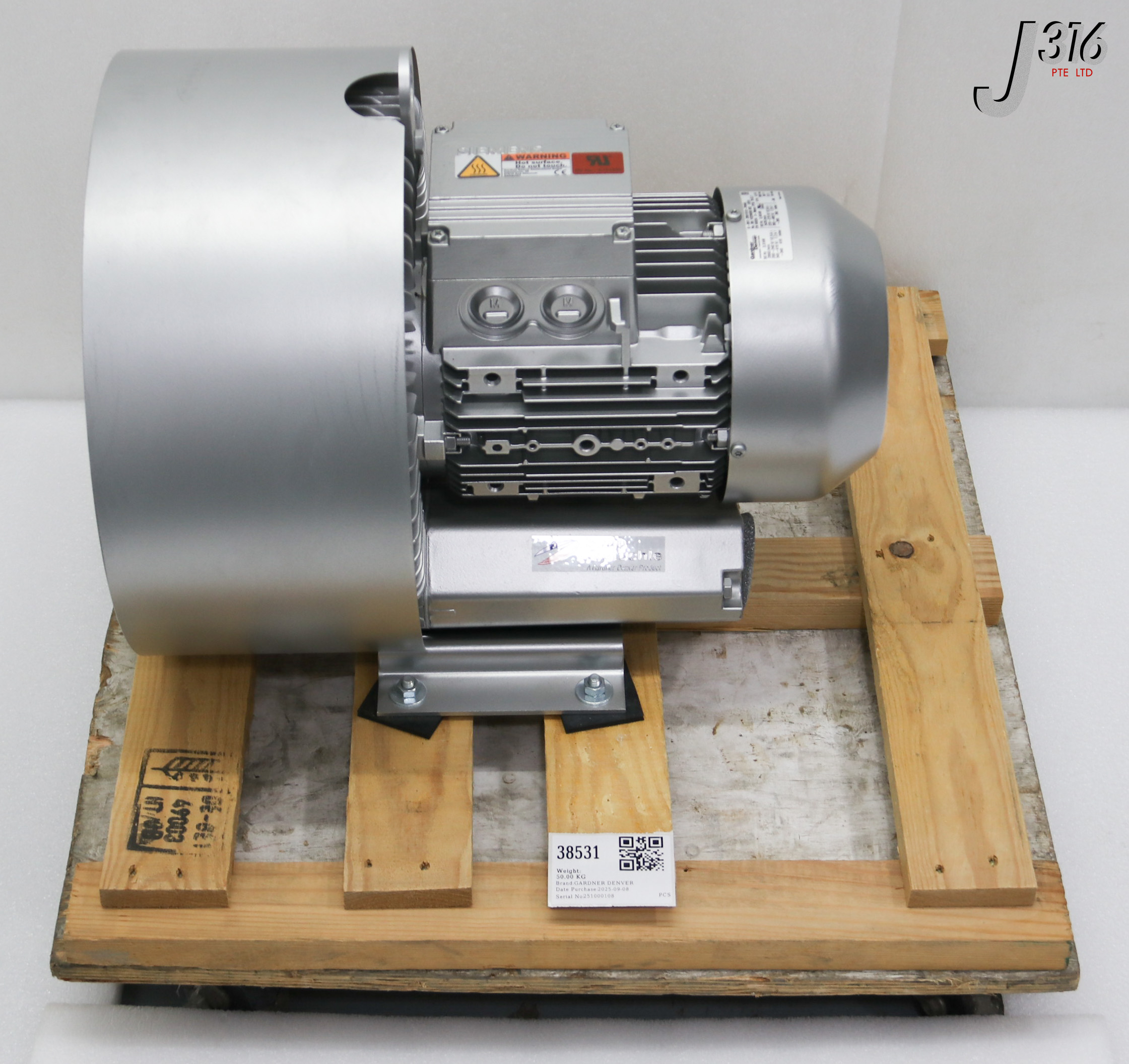 38531 GARDNER DENVER SIDE CHANNEL BLOWER 3KW (NEW) G-BH1 2BH1510-7HH46