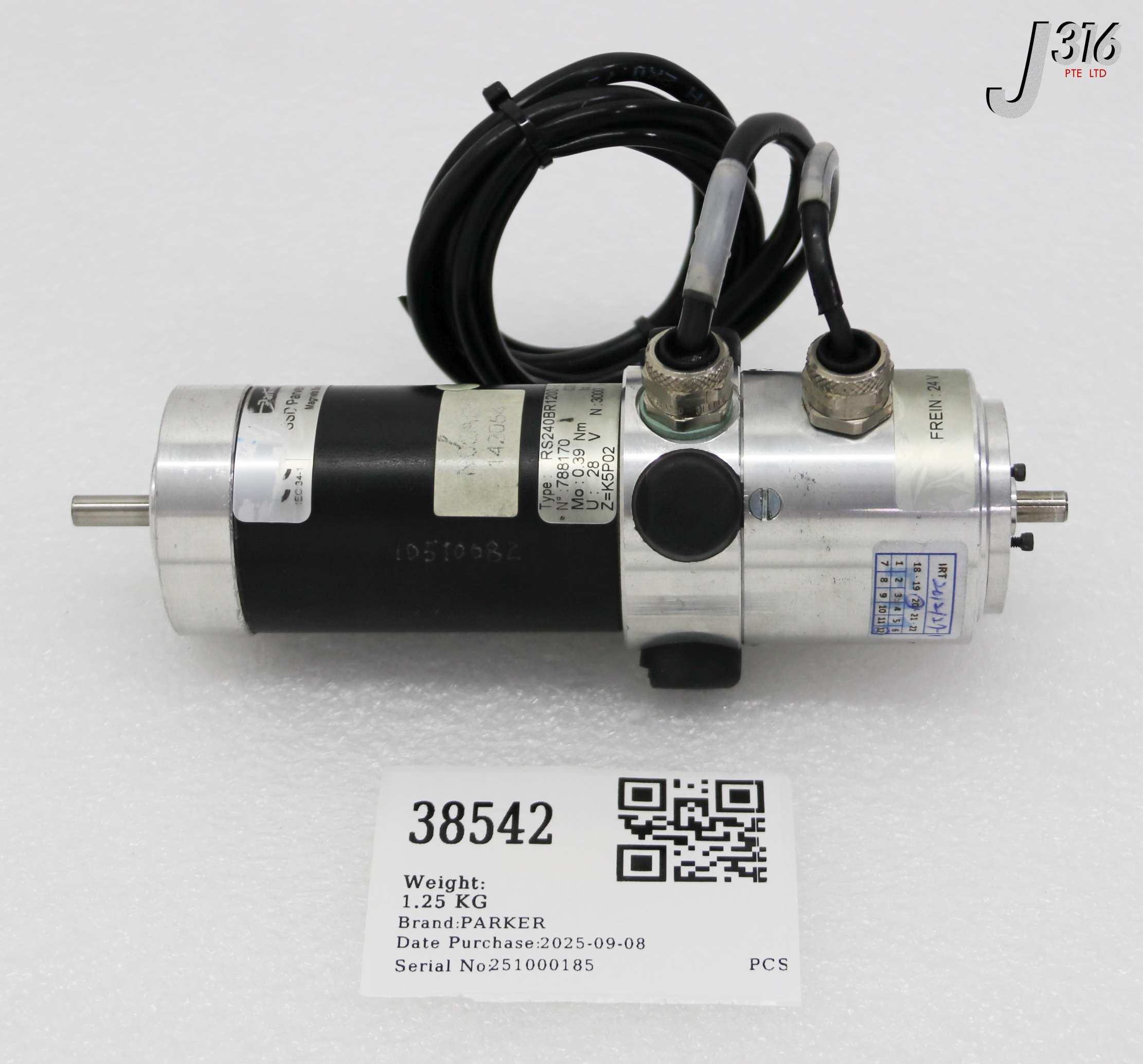 38542 PARKER SSD PARVEX MAGNETS SERVO MOTOR RS240BR1200-Z