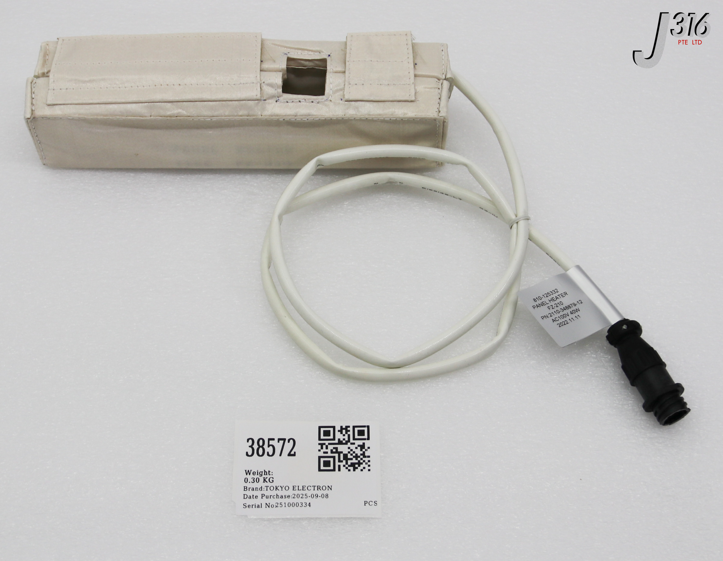 38572 TOKYO ELECTRON PANEL HEATER FZ210, FZ-41 3/8INCHV (NEW) 2110-348879-12