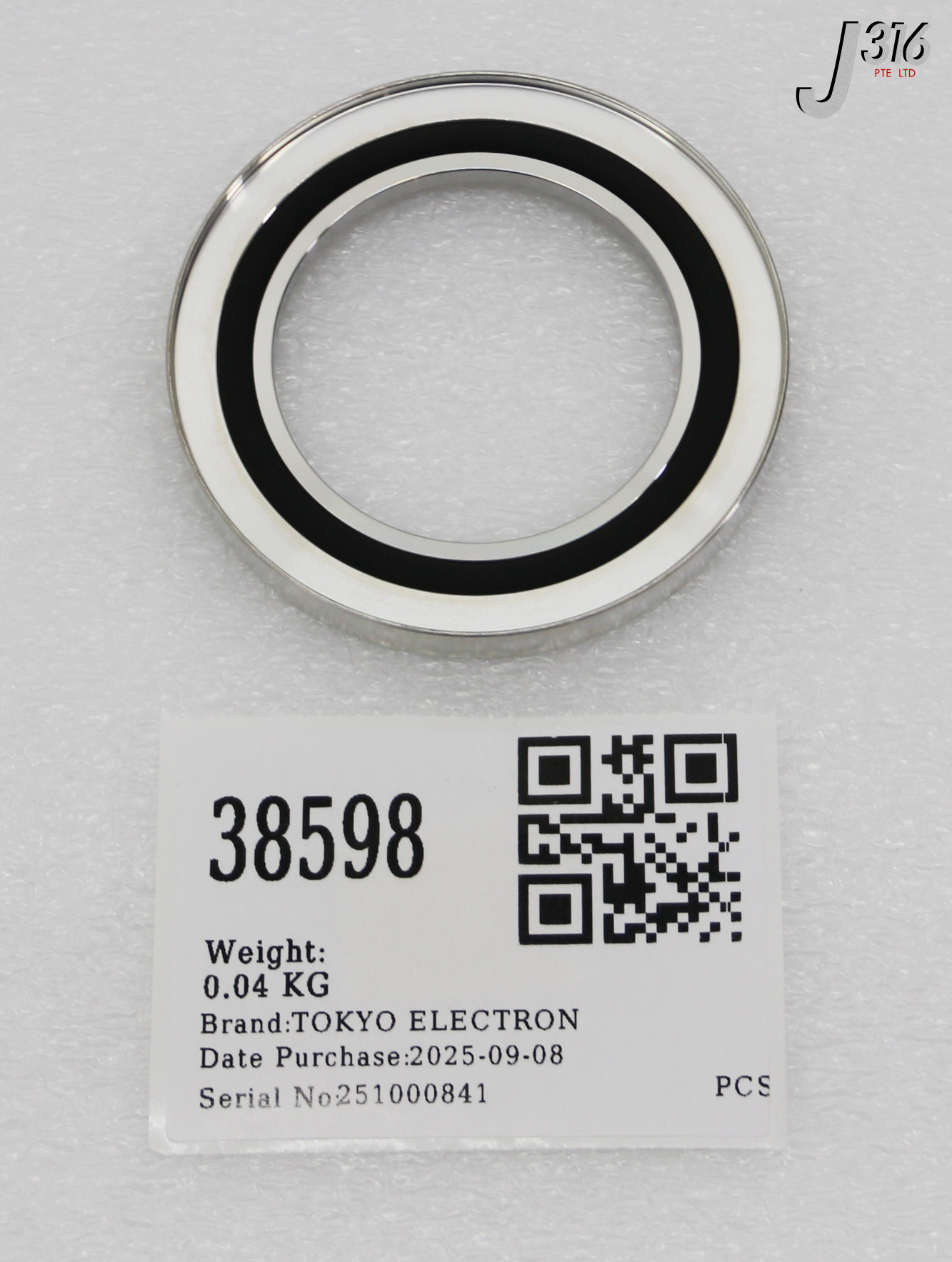38598 TOKYO ELECTRON FITTING FLANGED 34121550 NW50 SEAL (NEW) 028-003346-1