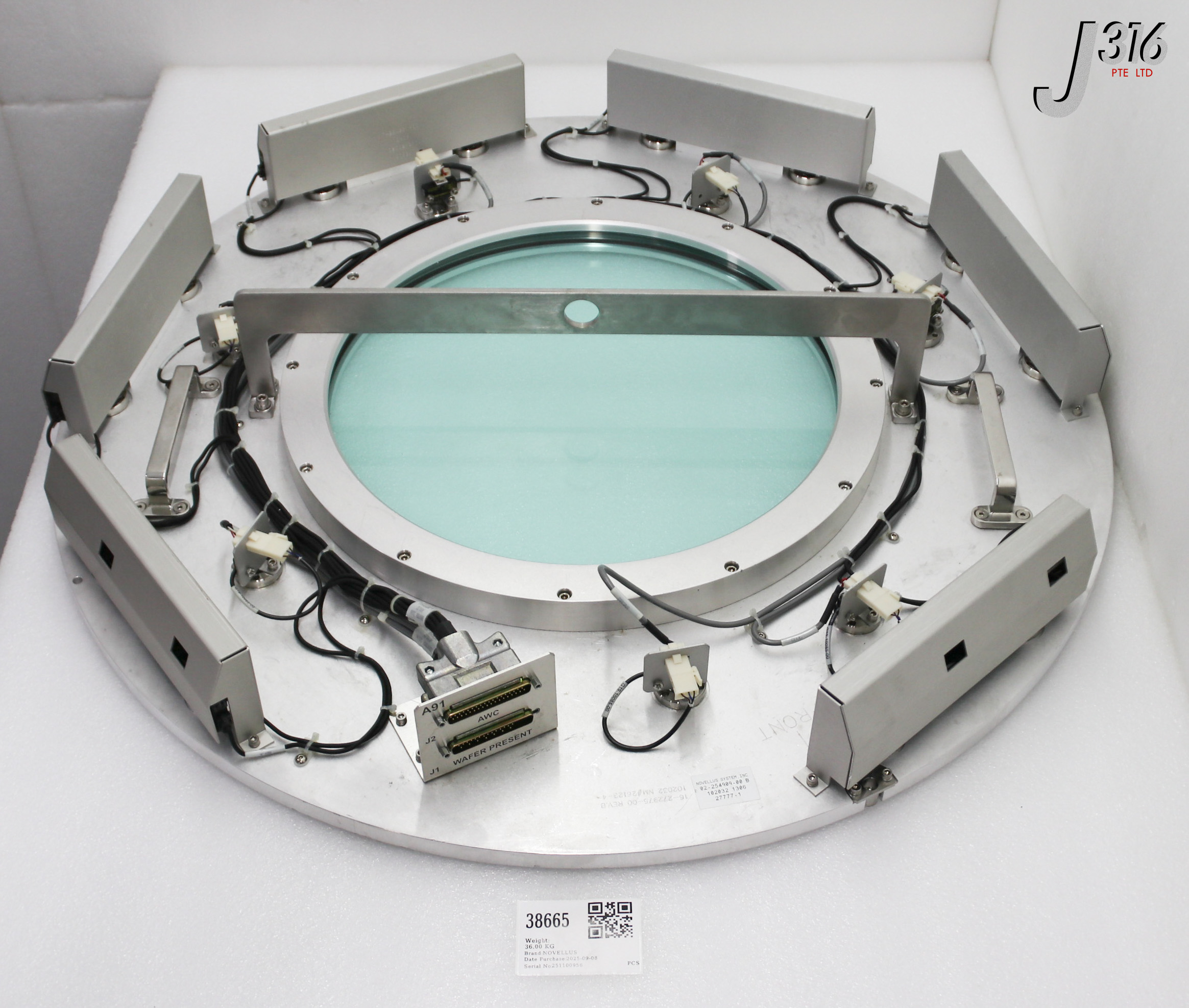 38665 NOVELLUS CHAMBER COVER WITH WINDOW ASSY 02-254909-00