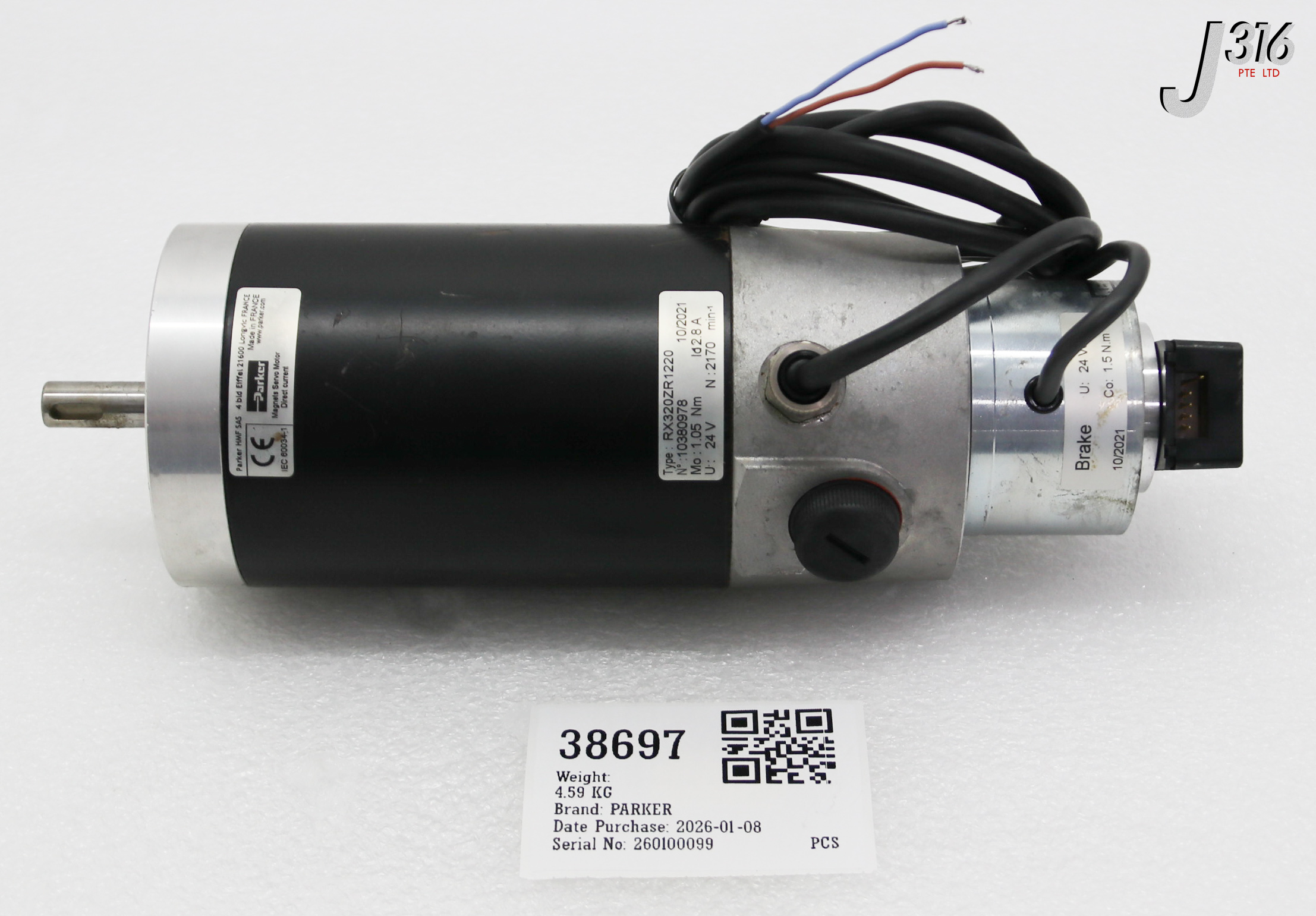 38697 PARKER DC-SERVO MOTOR RX320ZR1220