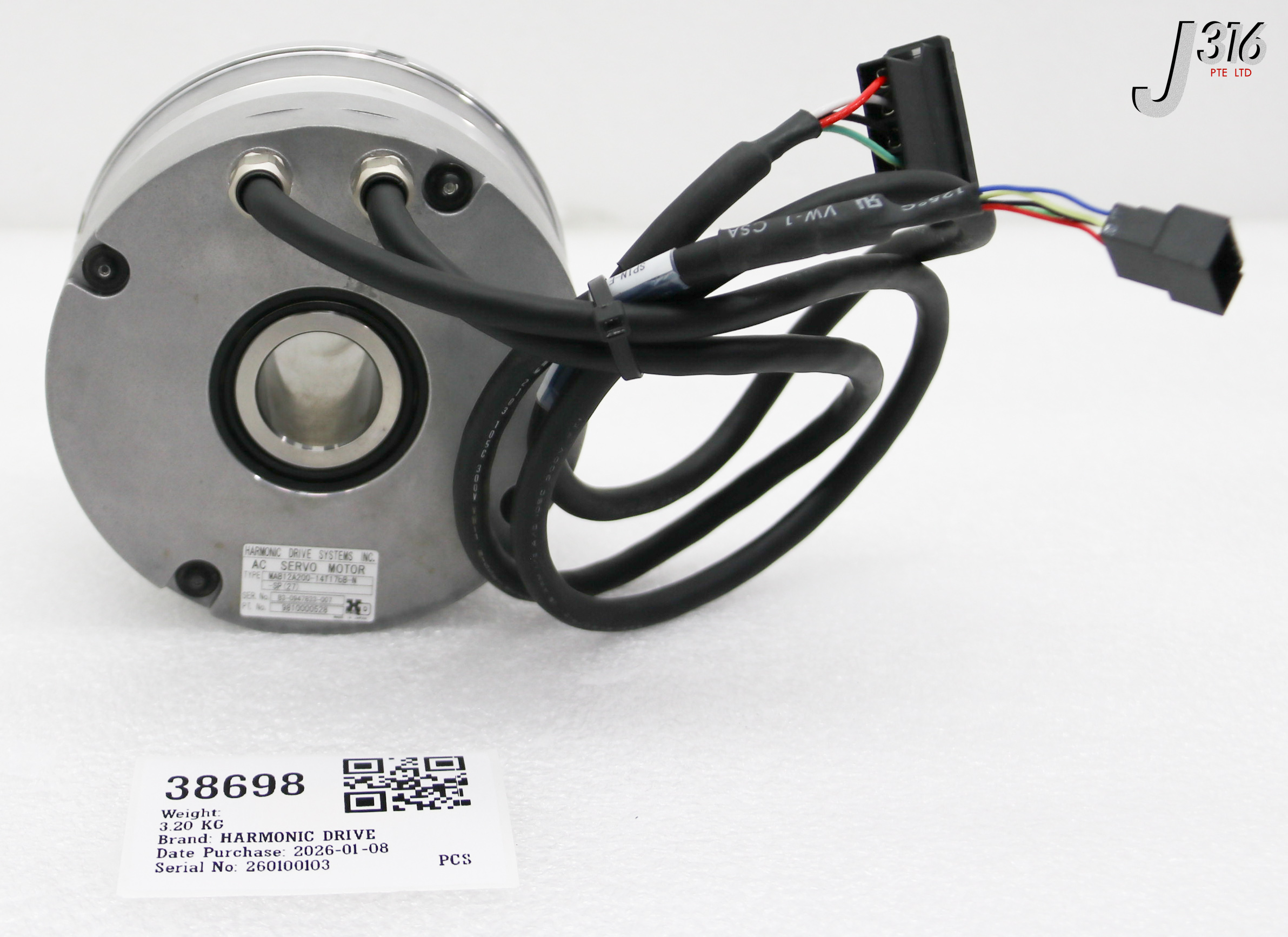 38698 HARMONIC DRIVE HARMONIC DRIVE AC SERVO MOTOR MAB12A200-14T17BB-N