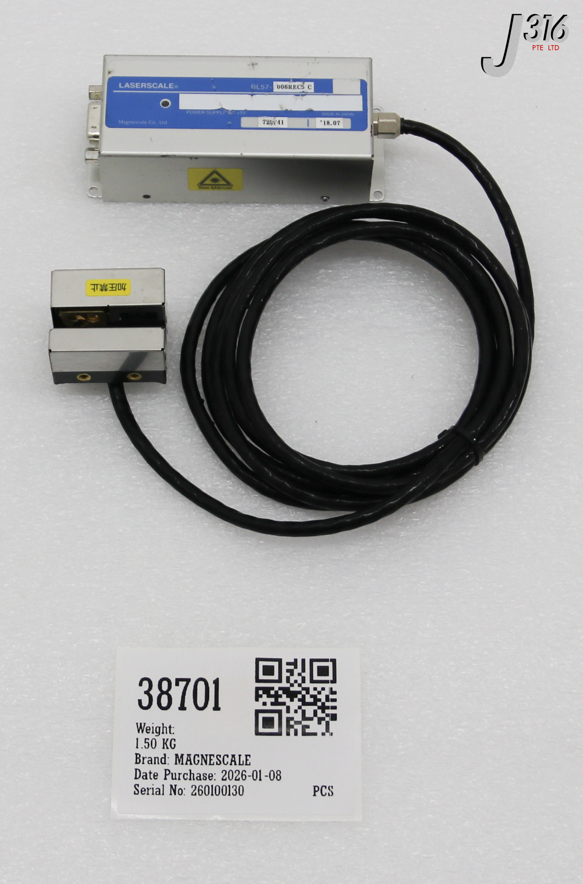 38701 LASERSCALE LINEAR ENCODER BL57-006REC5