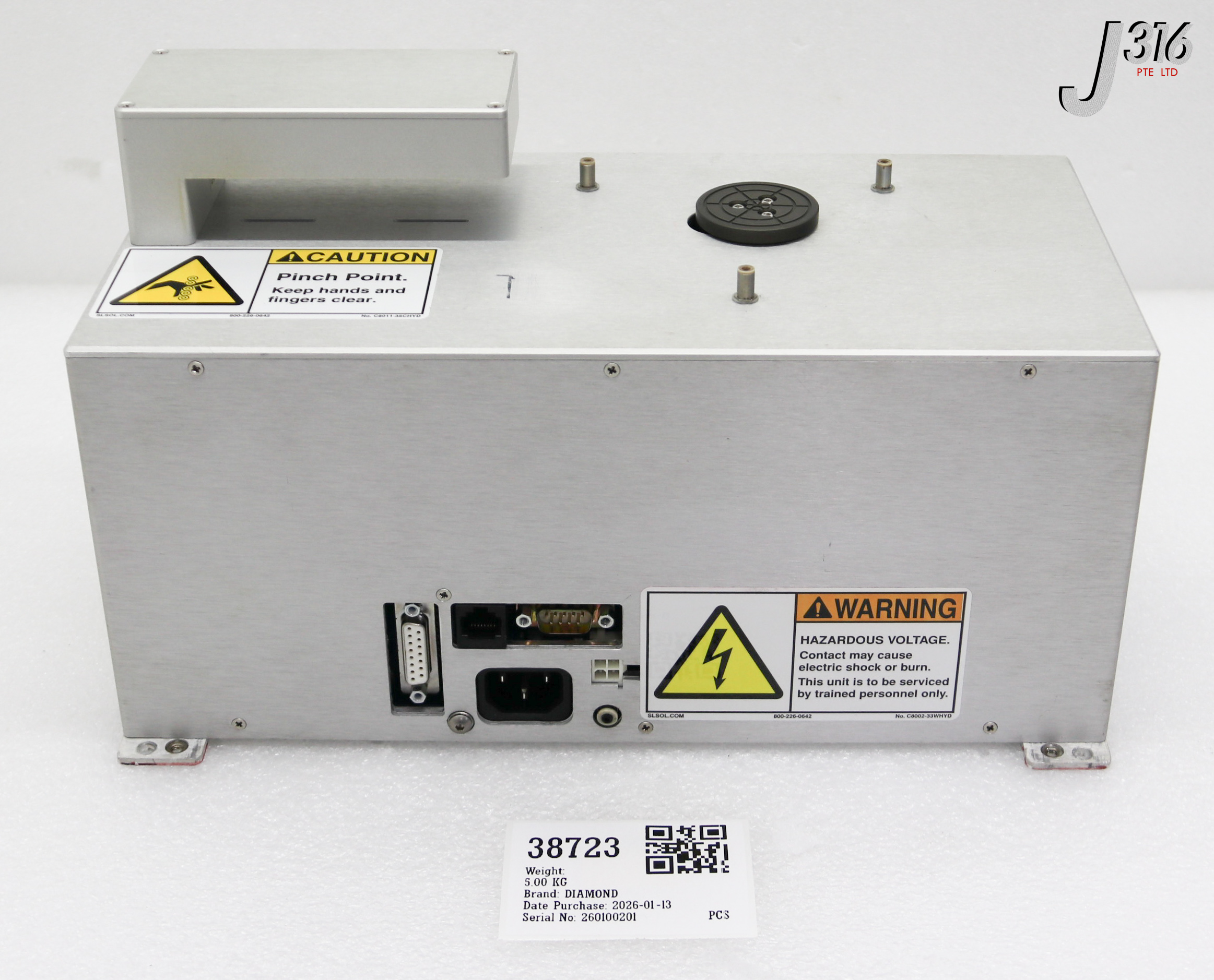 38723 DIAMOND STANDALONE WAFER PREALIGNER LPA812-3-V76P1-S23-S-V375P-NE