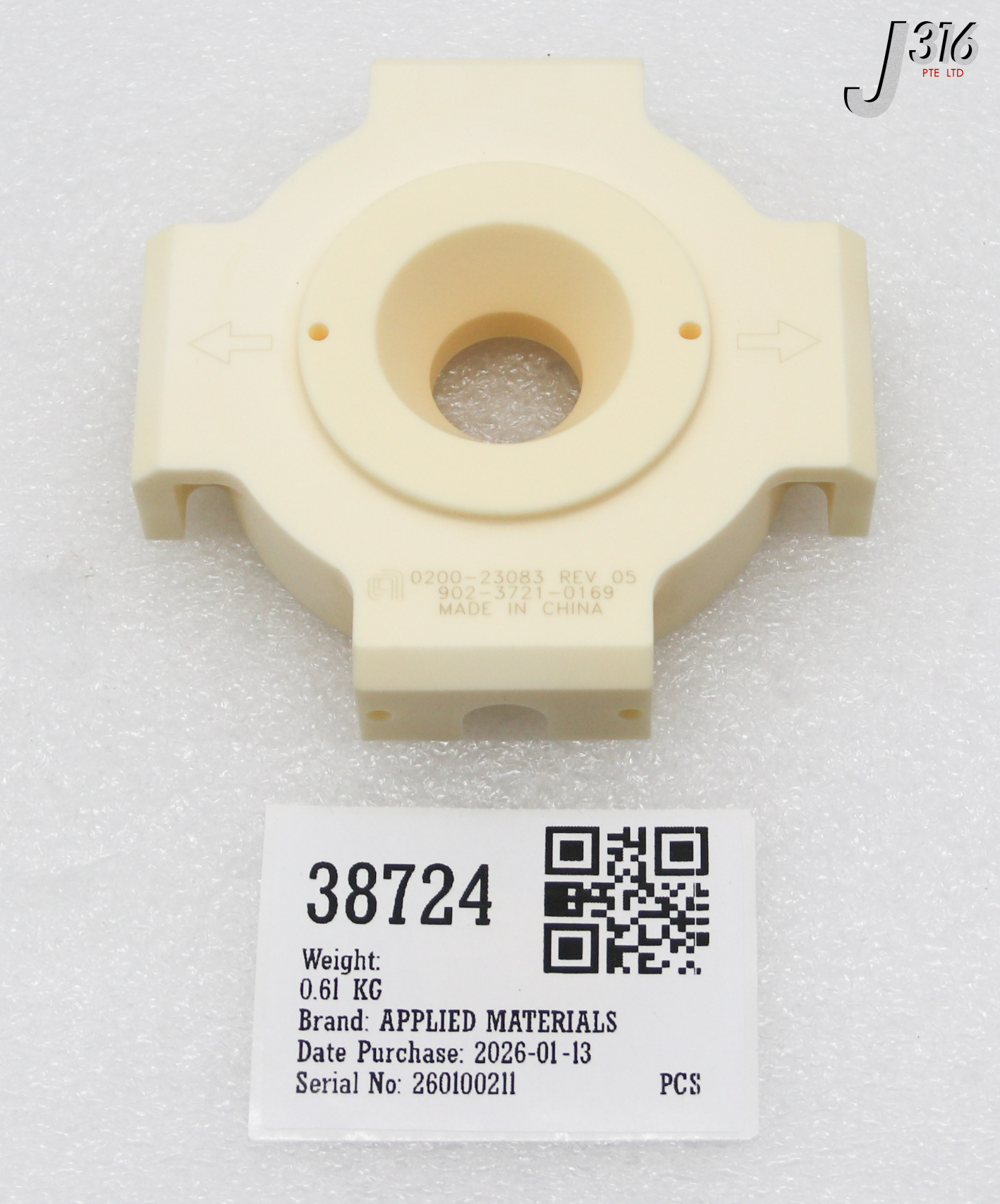38724 APPLIED MATERIALS HUB ASSY, 4 FOLD MESA (PARTS) 0200-23083