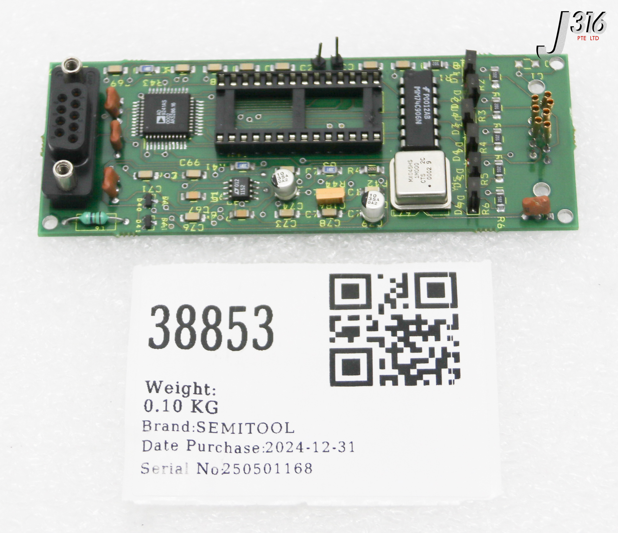 38853 SEMITOOL PCB ASSY, ABS ENCODER INTERFACE BD (PARTS) 23789-505