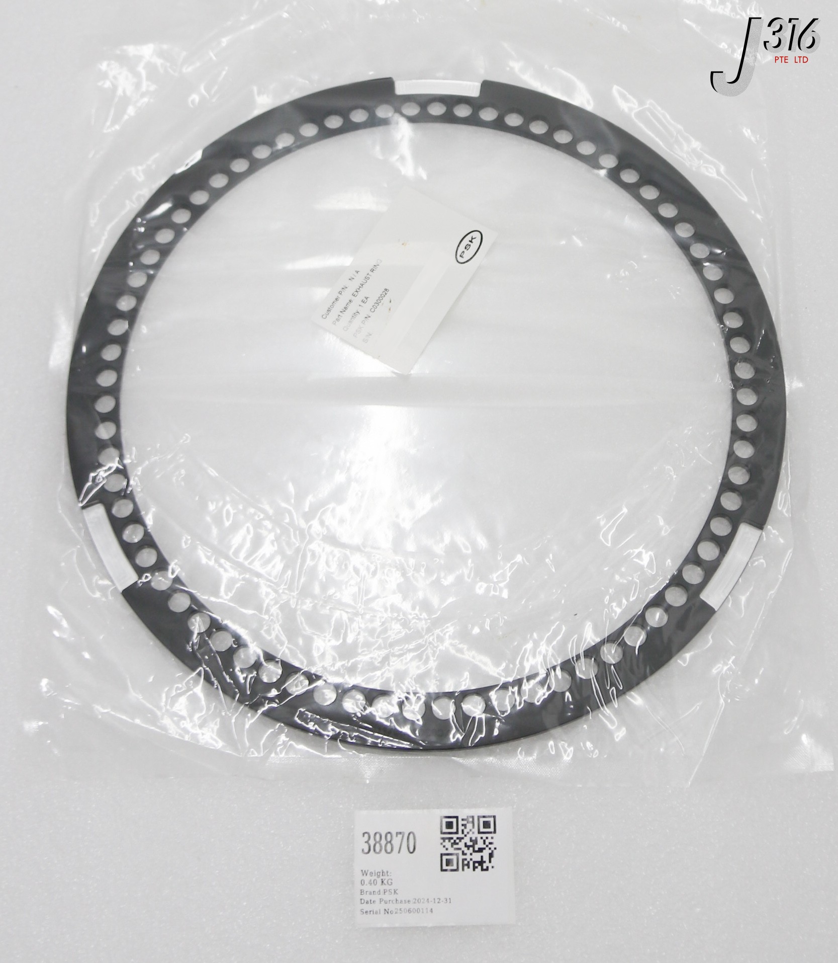 38870 PSK EXHAUST RING, OD: 14.5", ID: 12" (NEW) C0300028