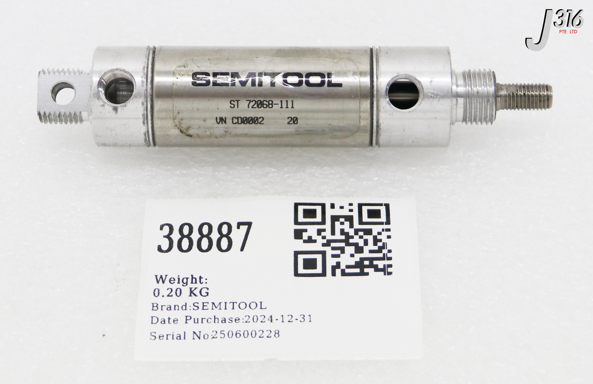 38887 SEMITOOL CYLINDER AIR 1 1/16 BR 1 IN STK ASM SPEC (14.5CM) ST 72068-111