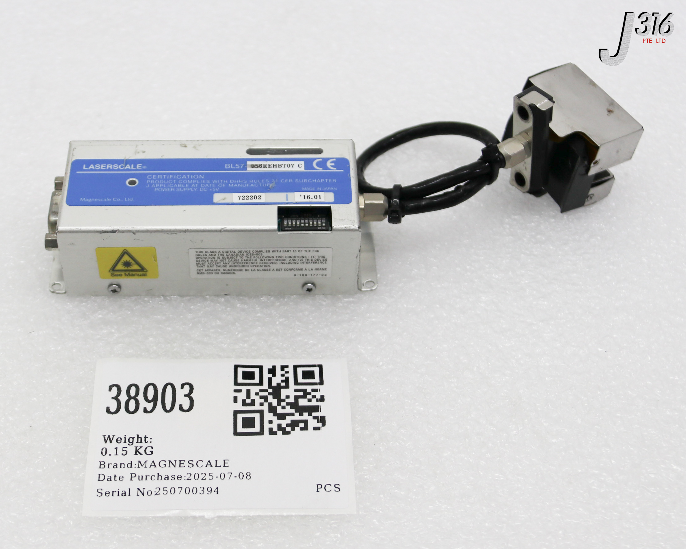 38903 MAGNESCALE SCALE UNIT, LASER SCALE, BL57-RE (PARTS) BL57-056REHBT07