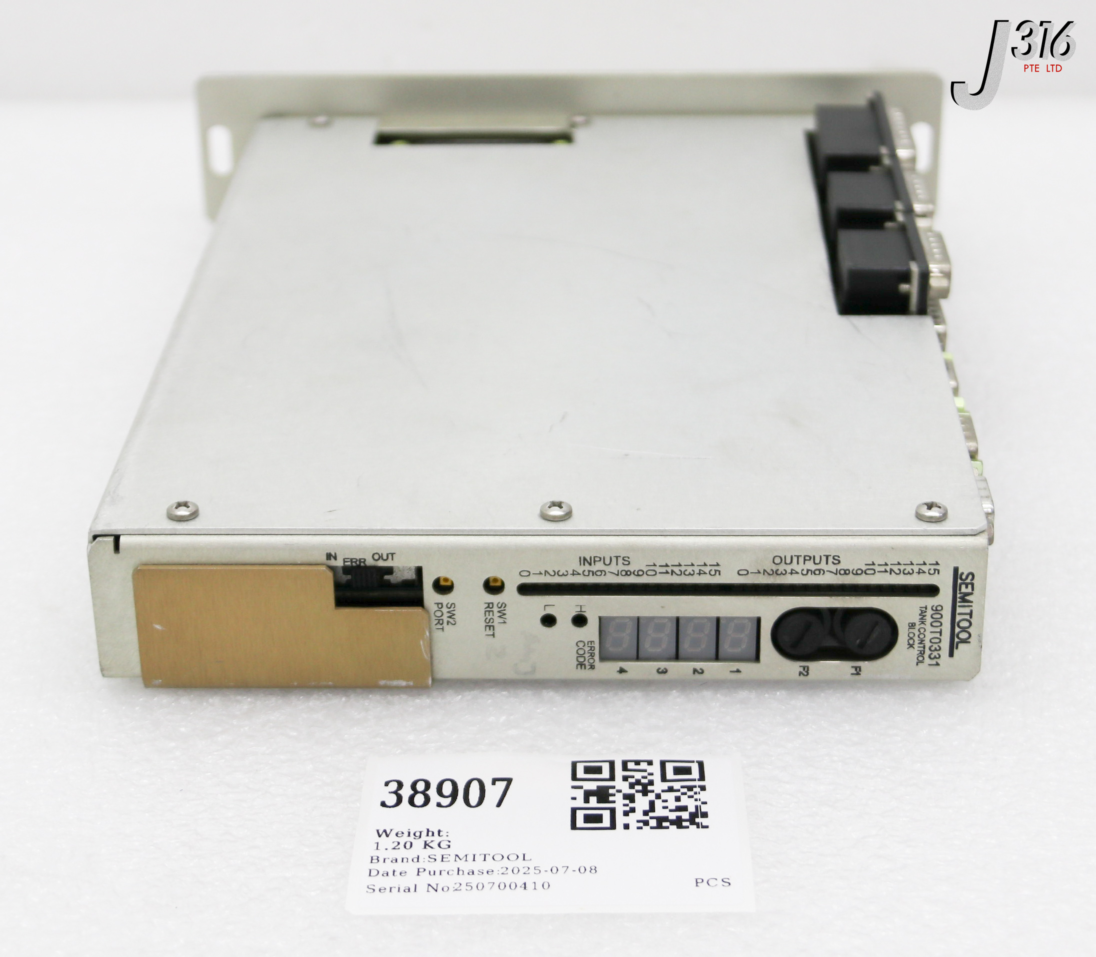 38907 SEMITOOL TANK CONTROL BLOCK 900T0331-01W