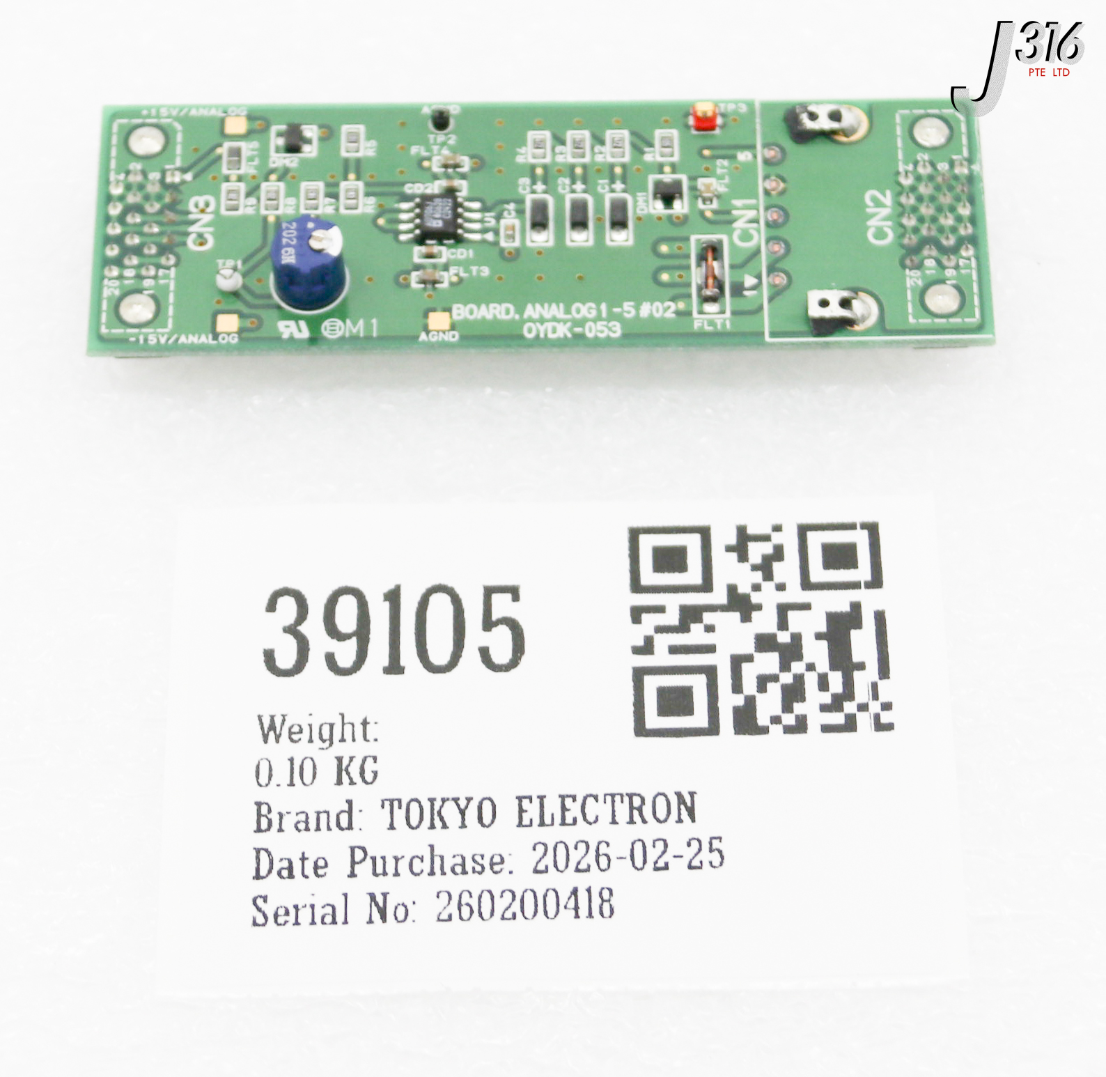 39105 TOKYO ELECTRON PCB, BOARD, ANALOG1--5#02 (PARTS) OYDK-053