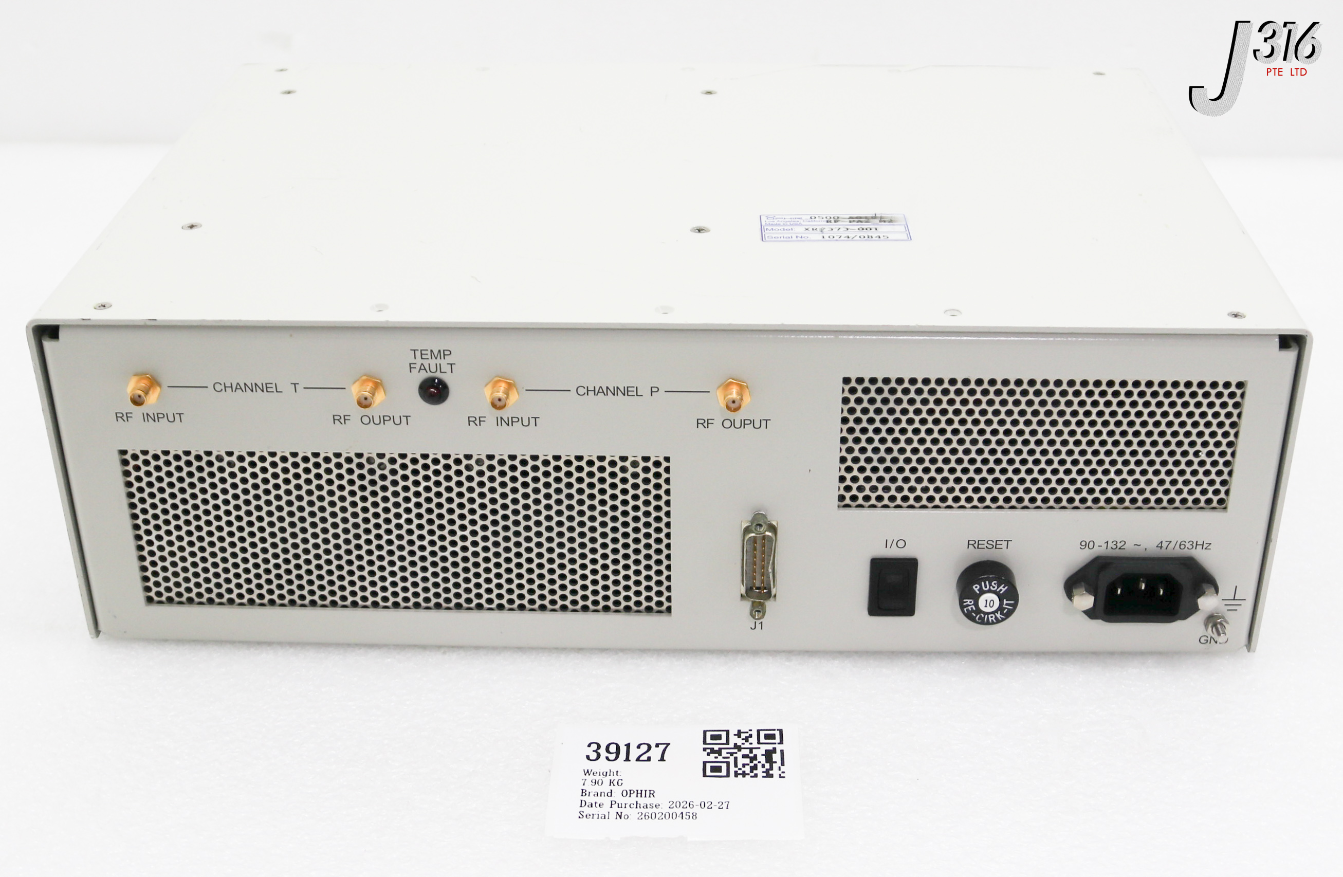 39127 OPHIR DUAL RF AMP, 0500-A0181 RF-PA2_M2 XRF373-001