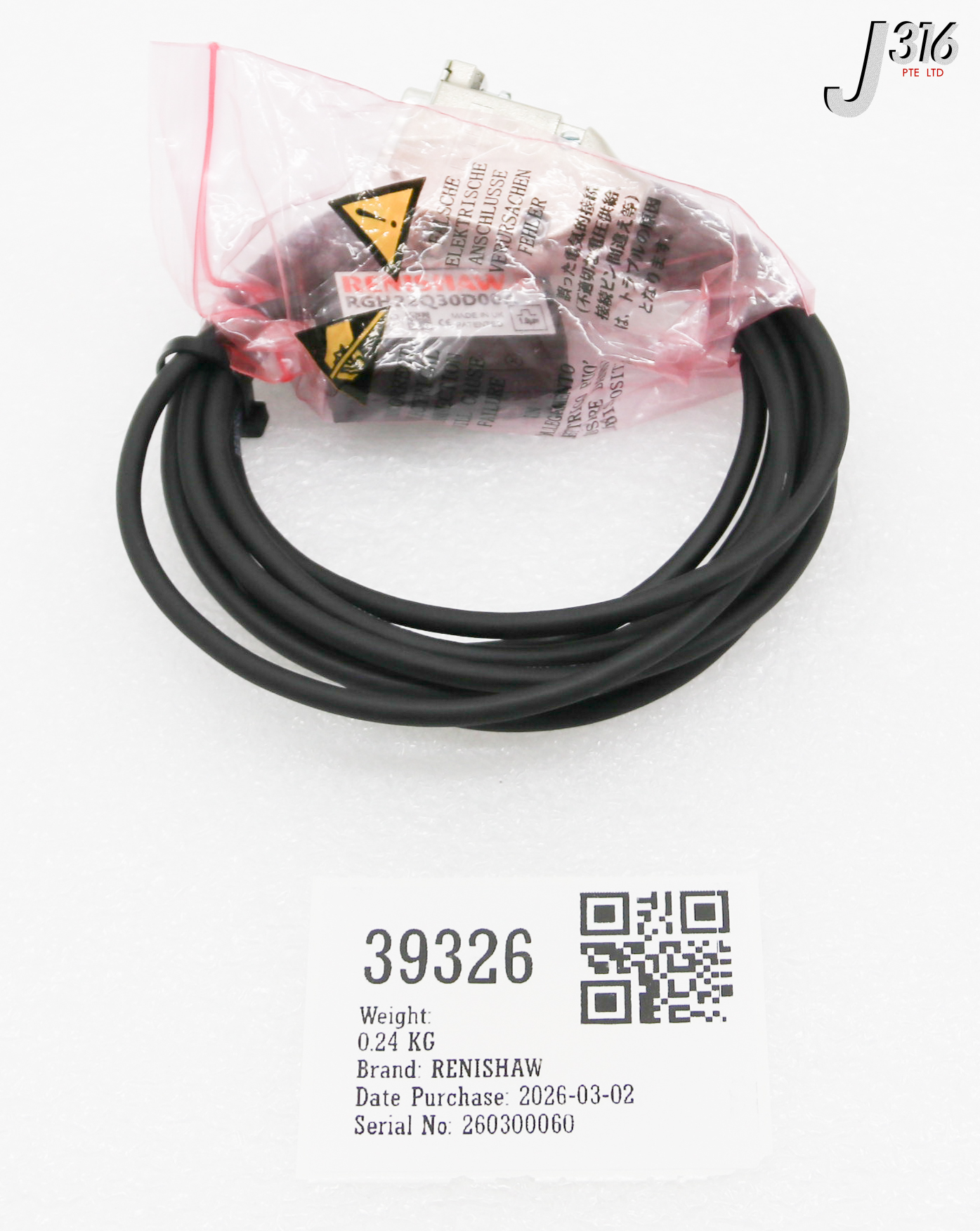 39326 RENISHAW READHEAD LINEAR OPTICAL ENCODER (NEW) RGH22Q30D00A