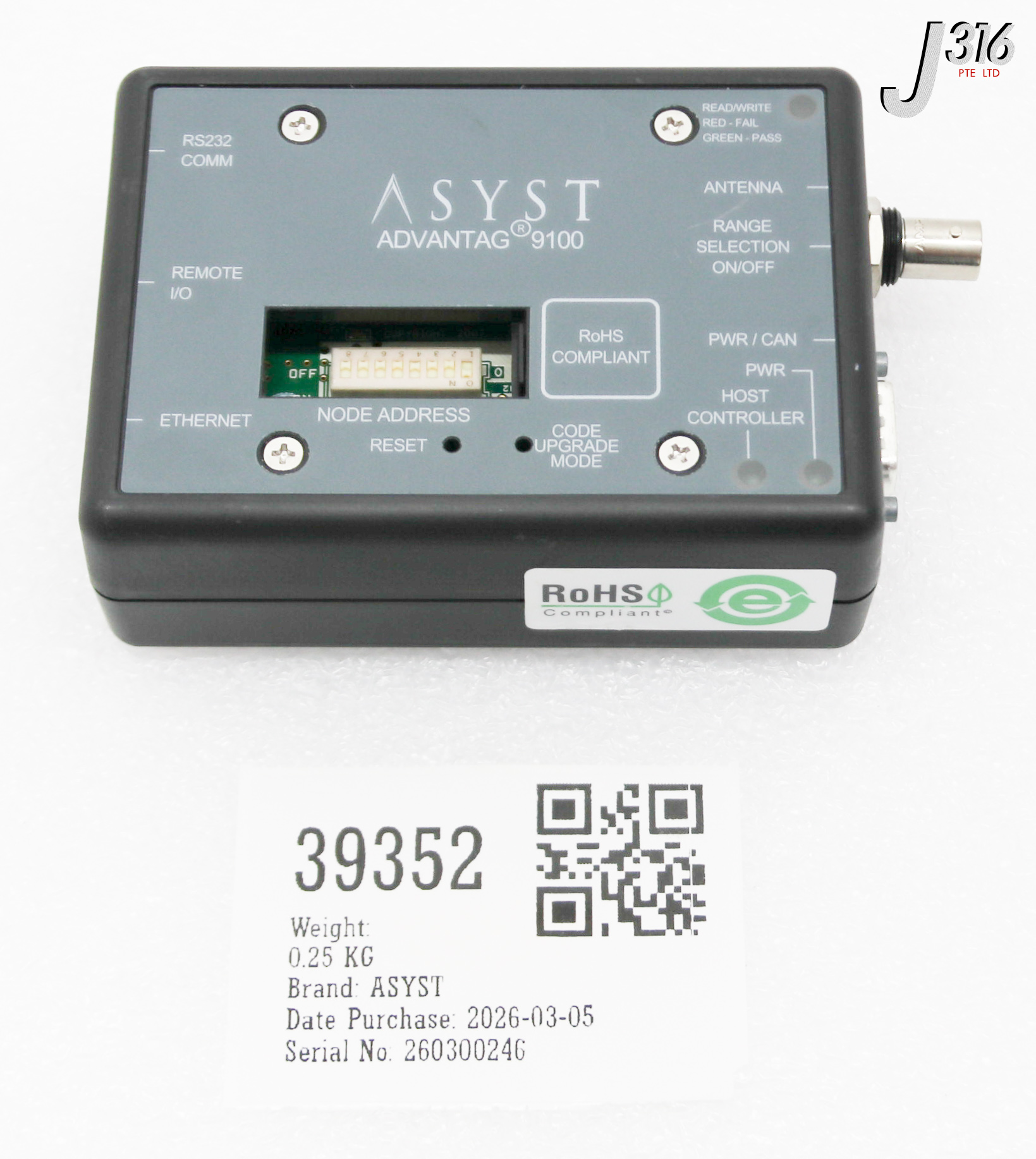39352 ASYST ADVANTAG CONTROLLER, 9701-2936-01 ATR9100-ROHS