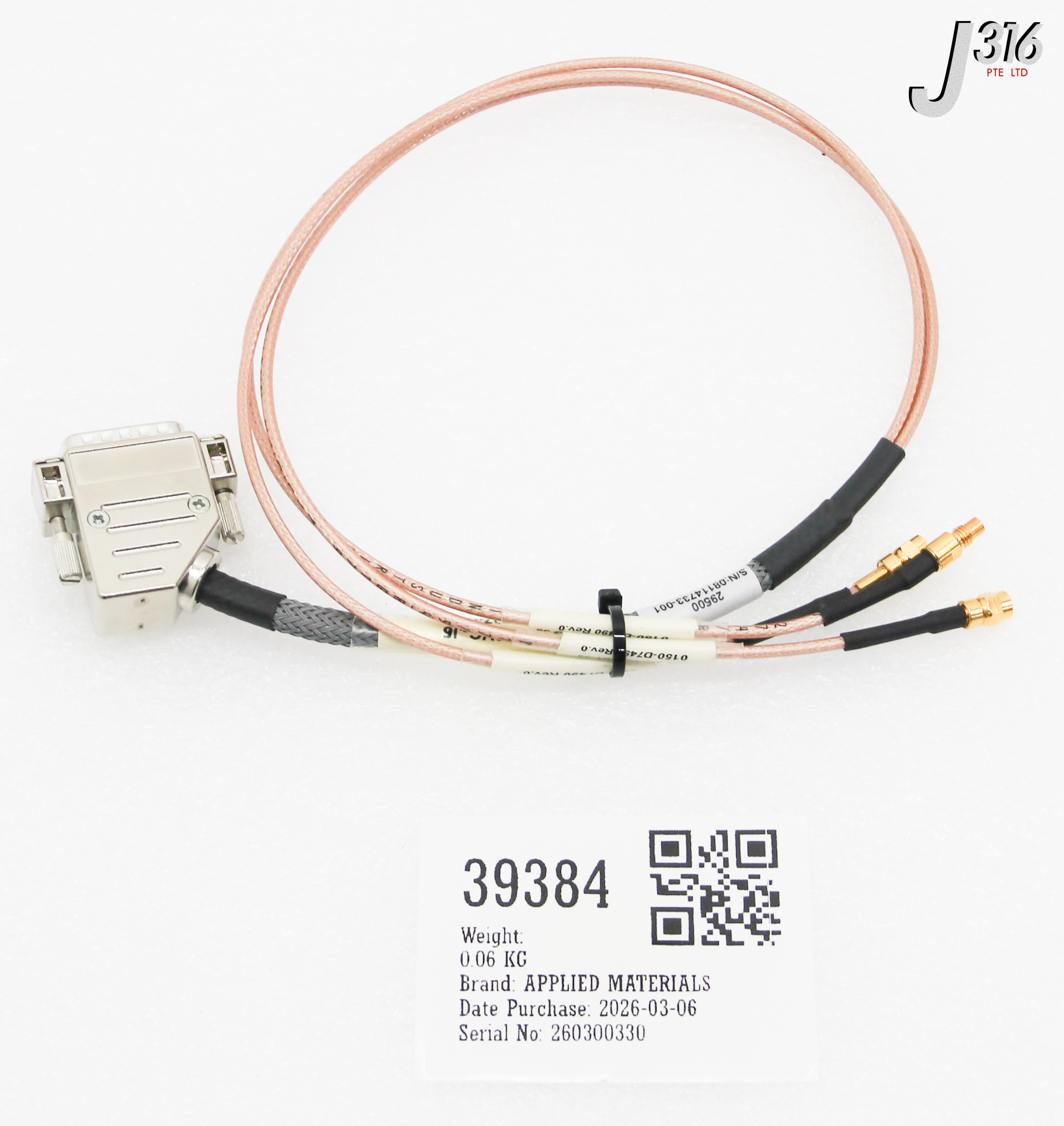 39384 APPLIED MATERIALS CABLE ASSY CVC VIDEO SW.(G4) 0150-D7490