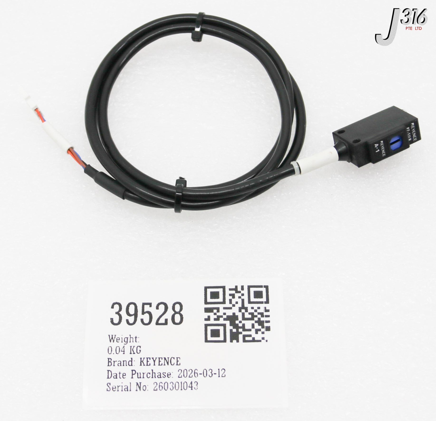 39528 KEYENCE THRUBEAM-TYPE PHOTOELECTRIC SENSOR PZ-51LR