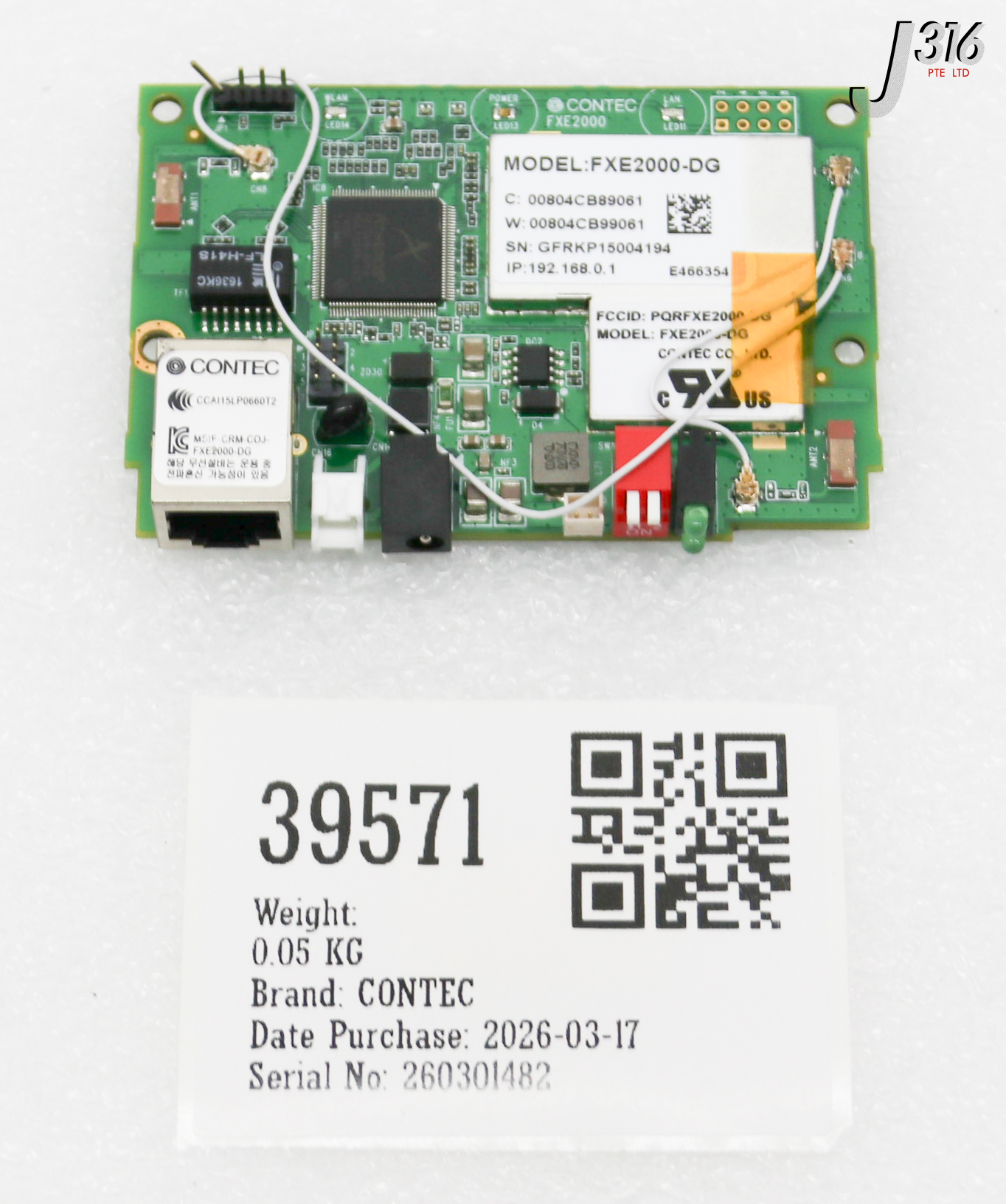 39571 CONTEC EMBEDDED WIRELESS LAN BOARD FXE2000-DG