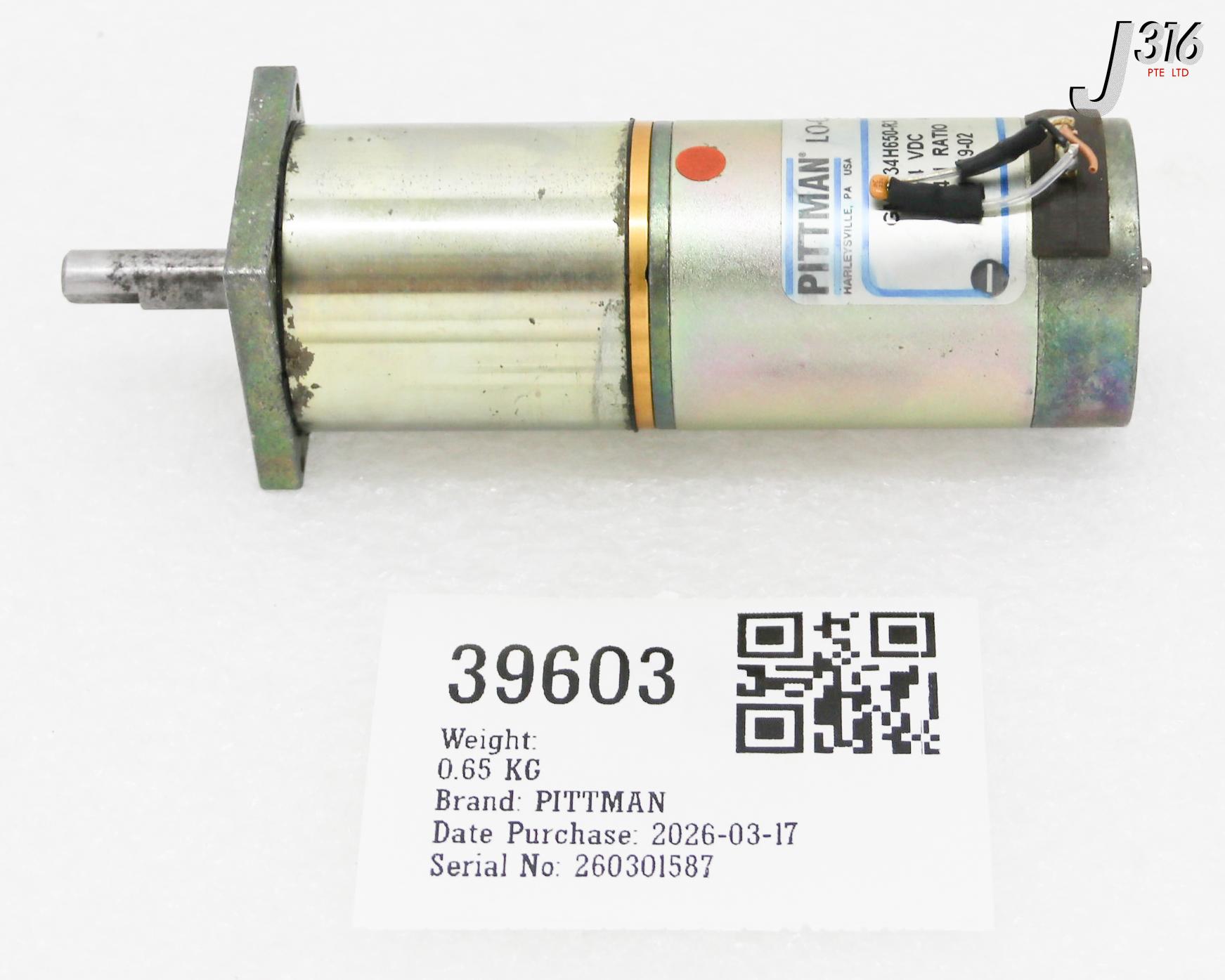 39603 PITTMAN DC SERVO MOTOR GM9634H650-R3