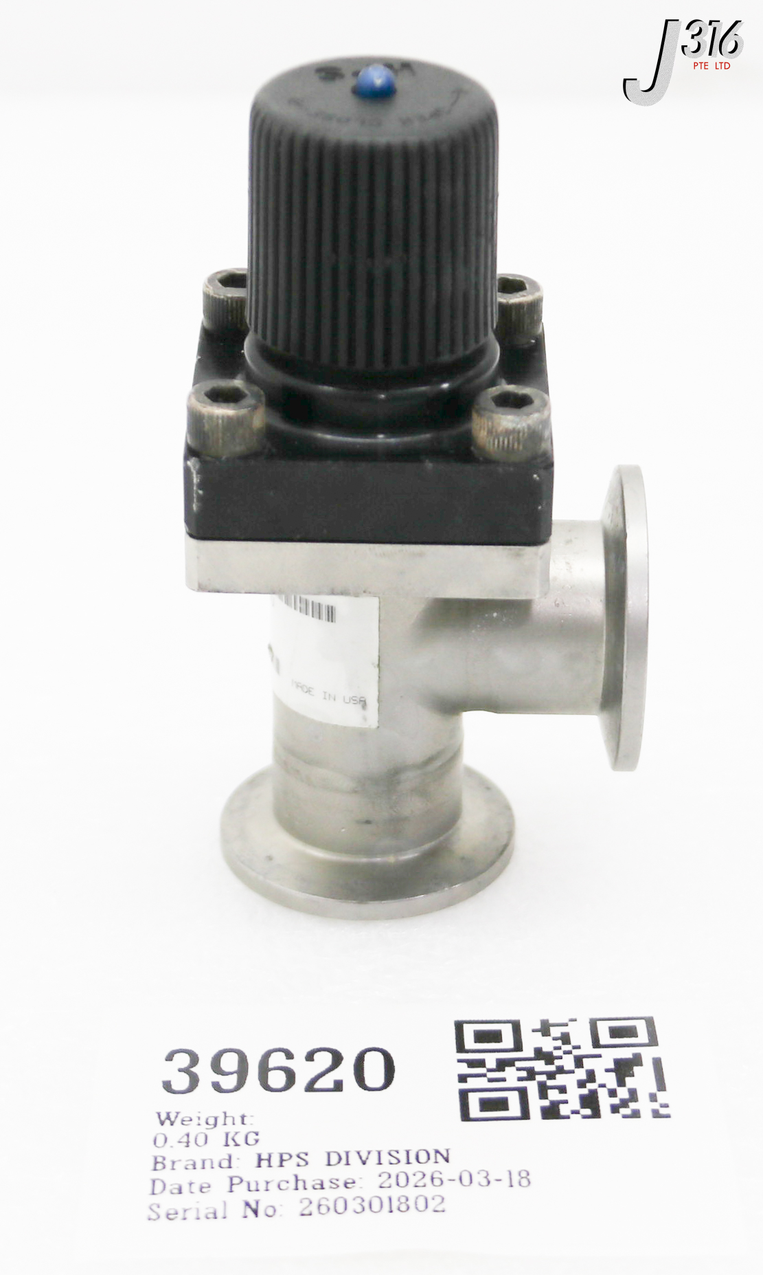 39620 HPS DIVISION ANGLE VACUUM VALVE CV25-K2K2-MKKVV