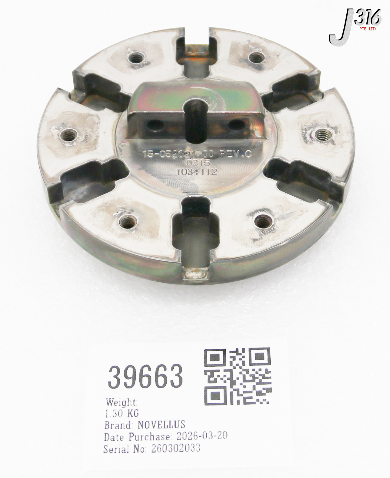 39663 NOVELLUS HUB,TONG, R-LIFT SST 15-052621-00