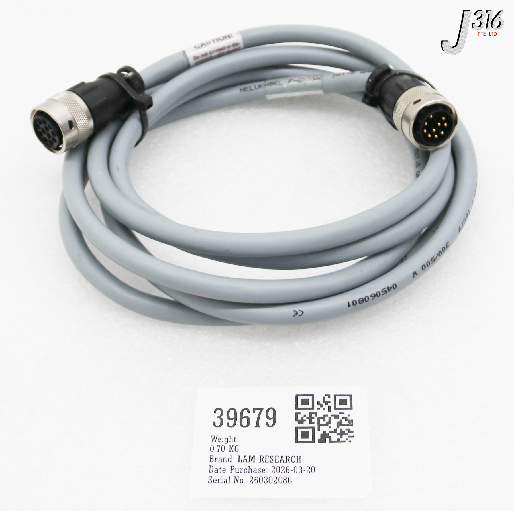 39679 VAT CONTROL GATE VALVE PRESSURE CONTROLLER CABLE, 3.1 M 640CV-99LC-0002