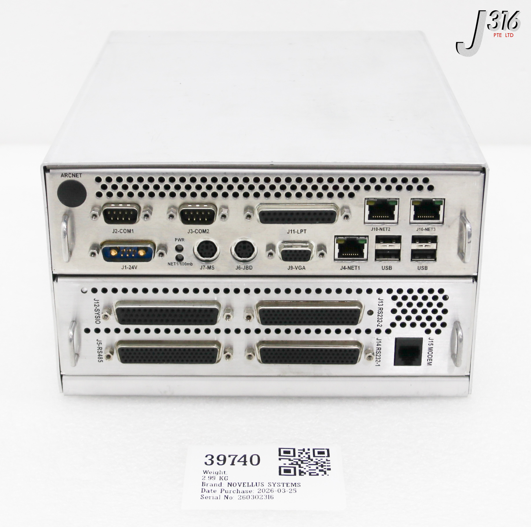 39740 NOVELLUS SYSTEMS ASSY, CONTROLLER, MC4, ETHERNET (PARTS) 02-423402-00