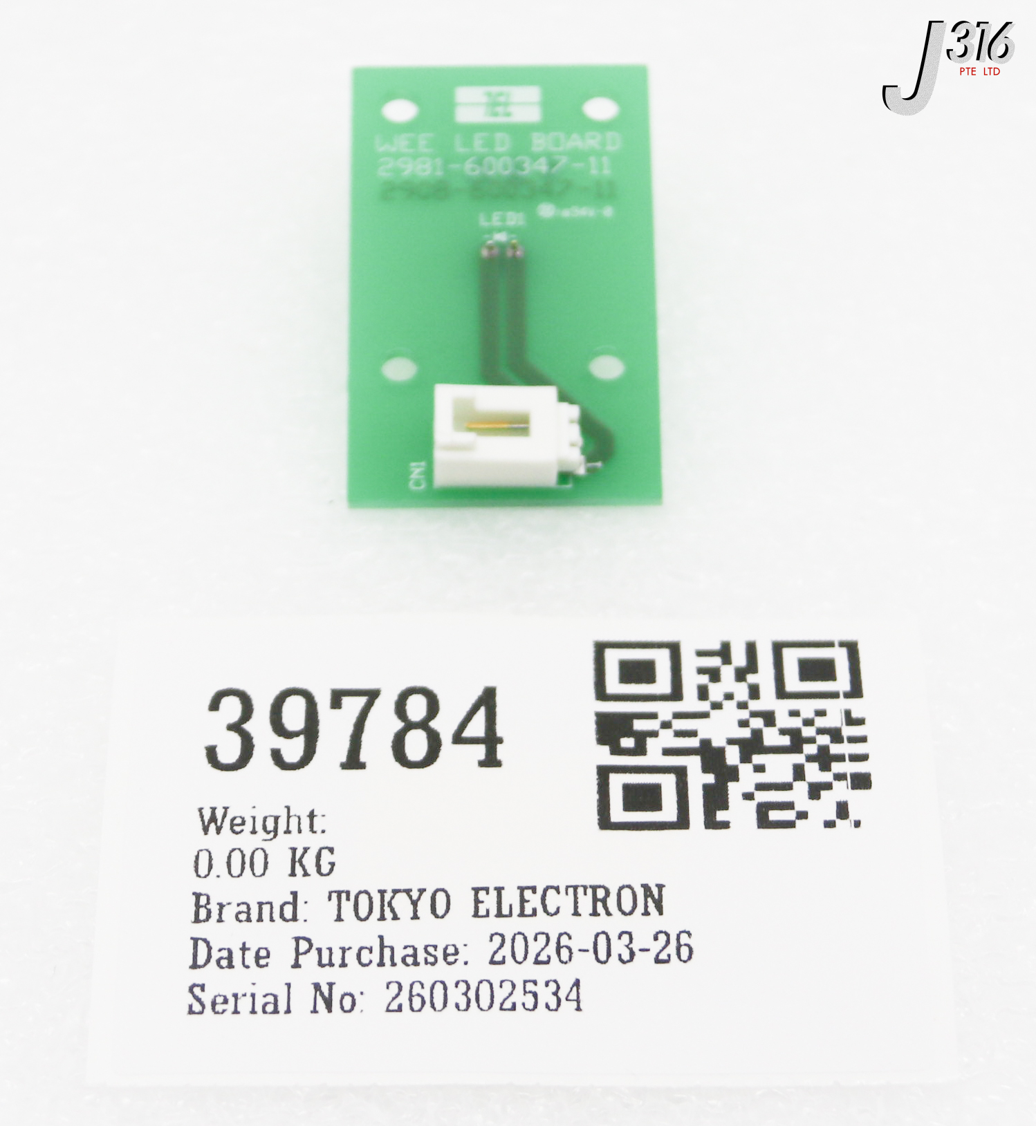 39784 TOKYO ELECTRON PCB WEE LED BOARD 2981-600347-11