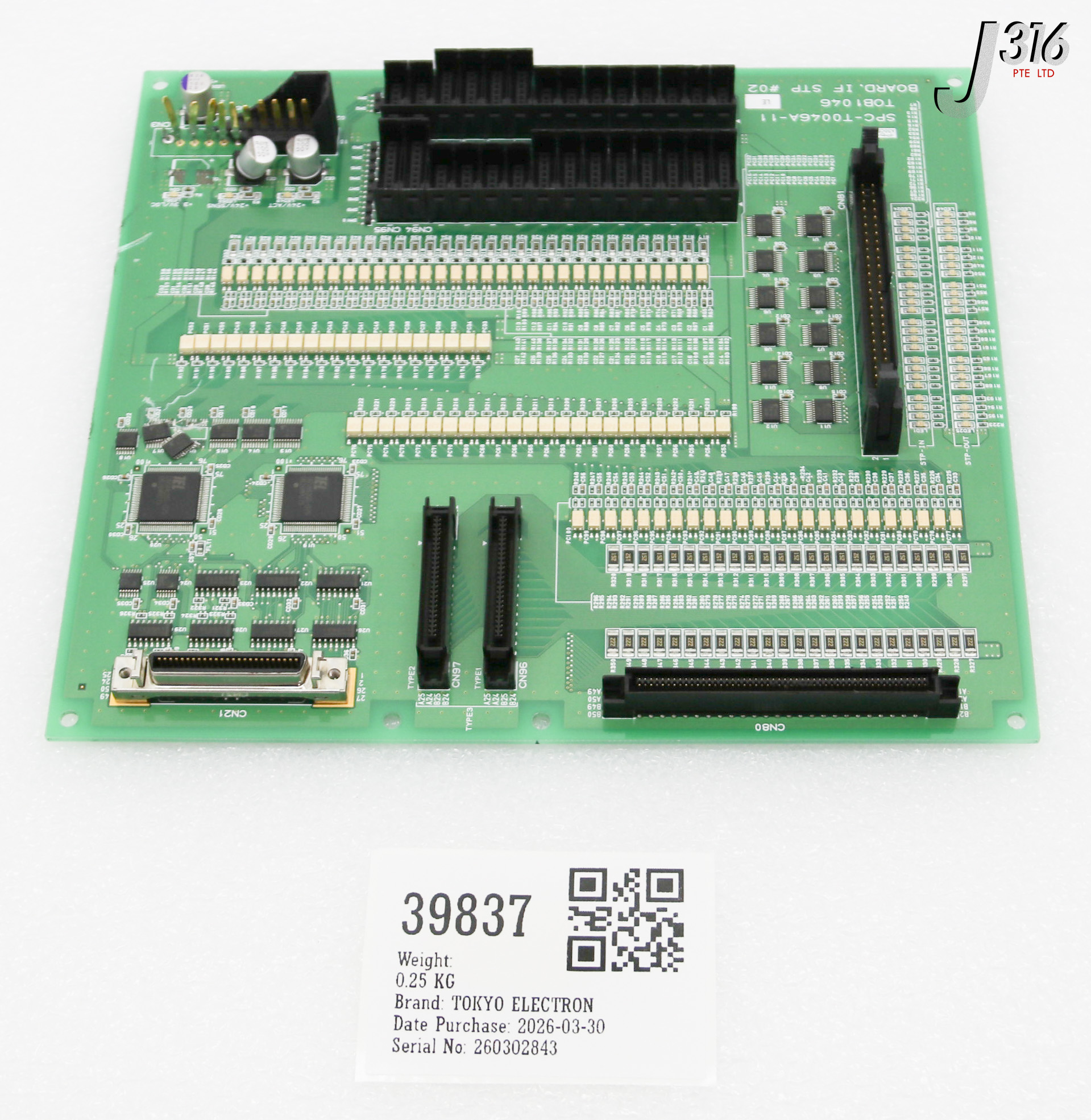 39837 TOKYO ELECTRON PCB IF STP #02 (PARTS) SPC-T0046A-11