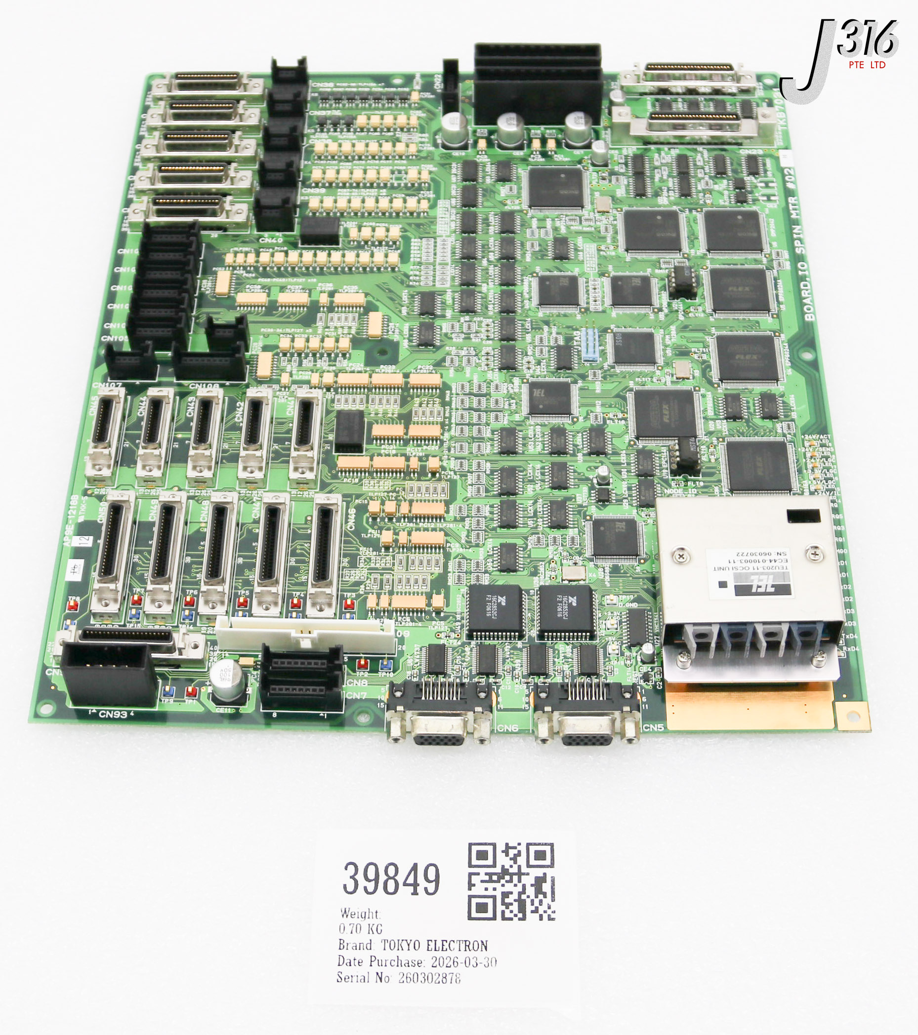 39849 TOKYO ELECTRON PCB , IO SPIN MTR #02, AP9E-1218B TKB7031